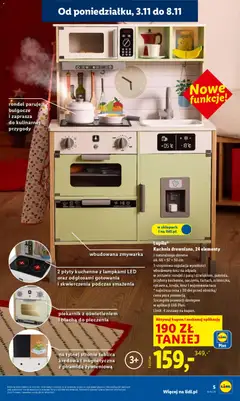Pogląd oferty "Lidl Katalog zabawek" - ważna od 03.11.2025 | Strona: 5 | Produkty: Piekarnik, Zmywarka, Plyty, Kosz