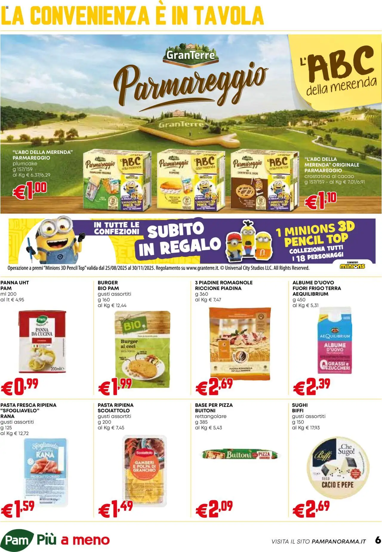 Volantino PAM del 11.09.2025 | Pagina: 6 | Prodotti: Pizza, Top, Plumcake, Sugo