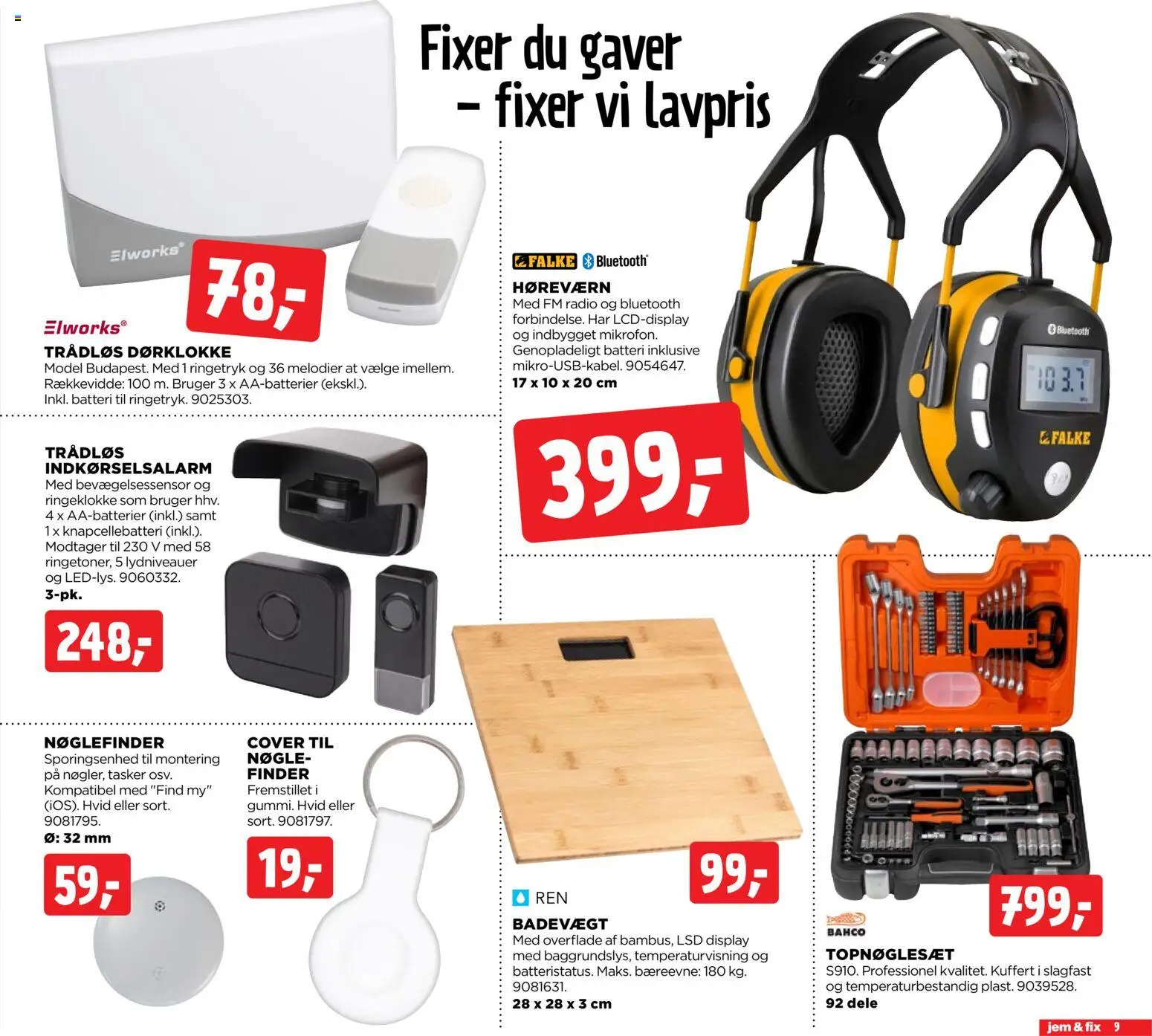 Jem & fix tilbudsavis – gyldig fra 30.11.2025 | Side: 9 | Produkter: Kuffert, Søm, Tasker, Batteri
