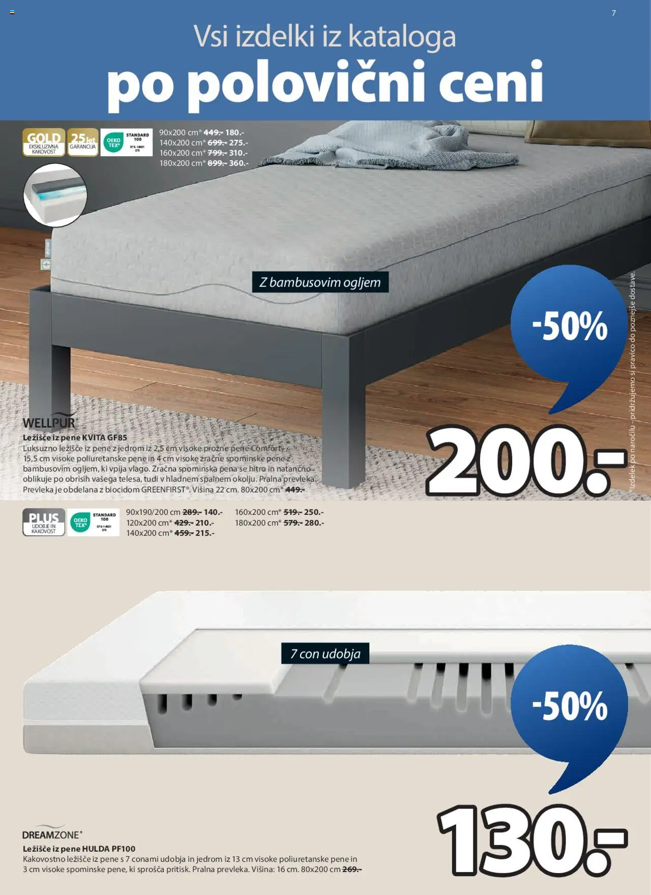 JYSK katalog │ velja od 06.08.2025 | Stran: 7 | Izdelki: Vzmetnica, Prevleka