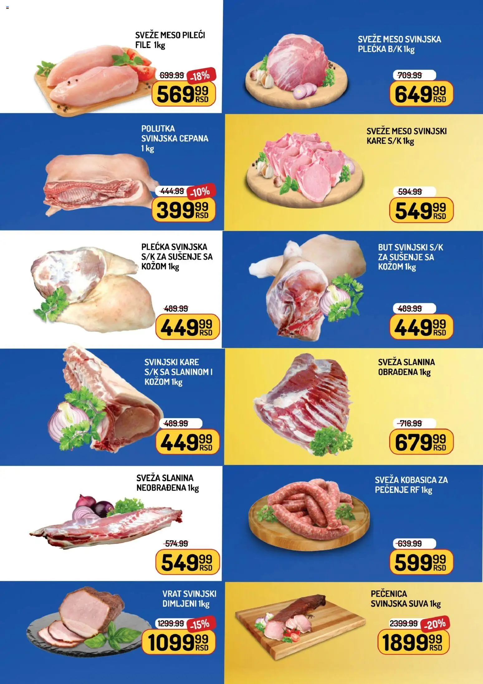 Aman katalog - važi od 31.10.2025 | Strana: 2 | Proizvode: Svinjski kare, Pileći file, Slanina, Pečenica