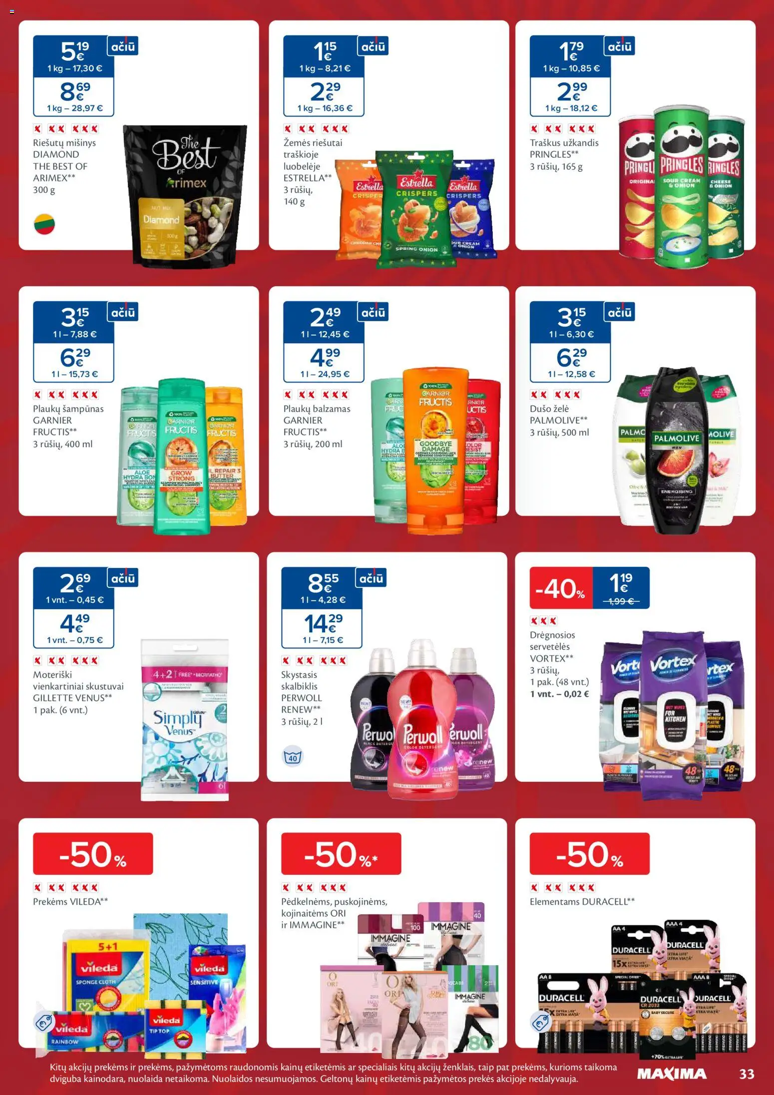 MAXIMA akcijos nuo 04.11.2025 | Puslapis: 33 | Prekių: Balzamas, Traškus užkandis, Šampūnas, Dušo želė