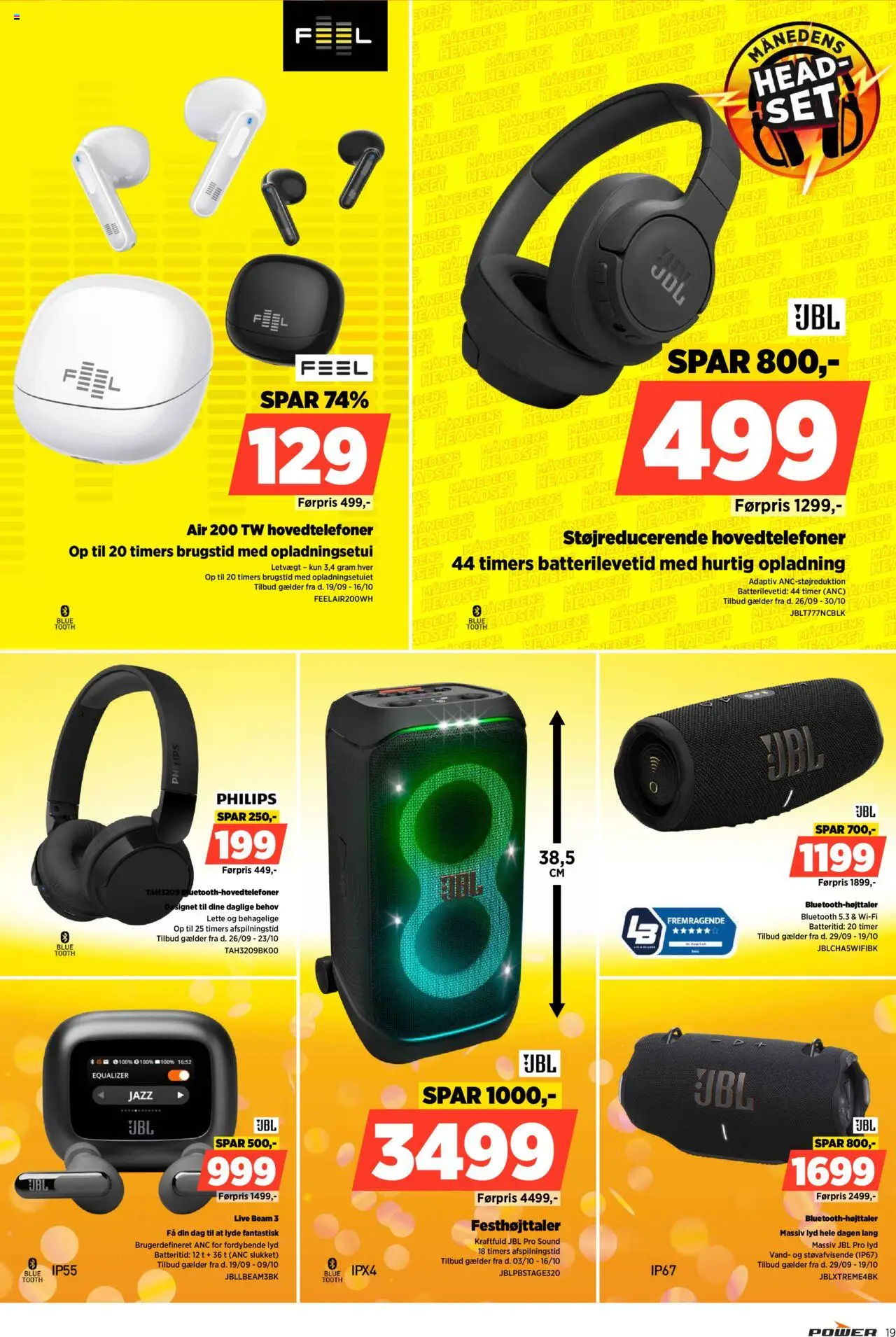 Power tilbudsavis – gyldig fra 03.10.2025 | Side: 19 | Produkter: Lyd, Hovedtelefoner