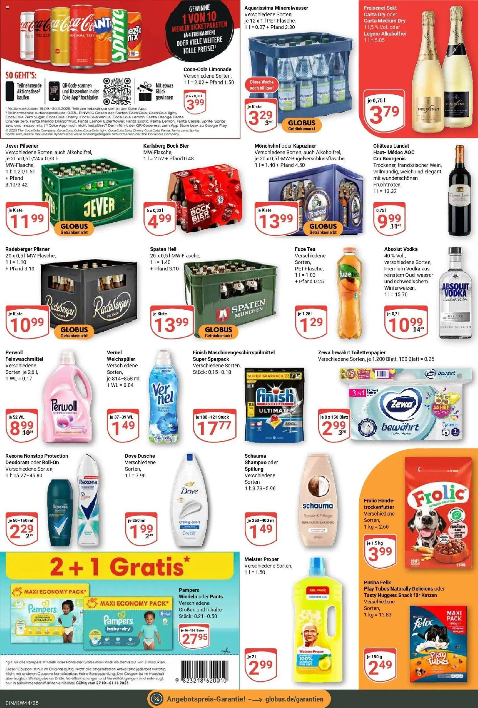 Globus prospekt Homburg-Einöd	 – gültig ab 26.10.2025 | Seite: 5 | Produkte: Fuze tea, Cola, Zewa, Radeberger pilsner