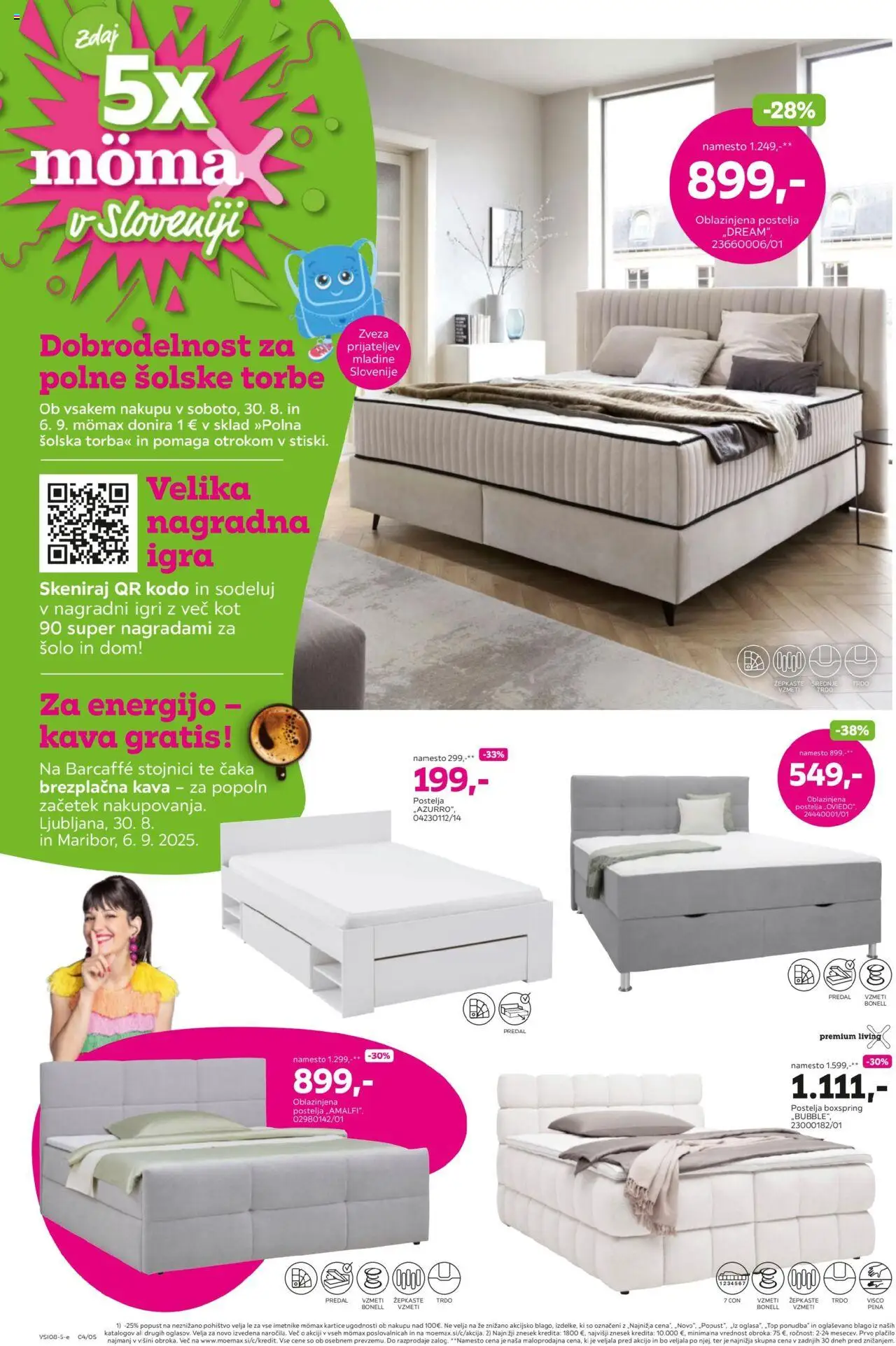 Mömax katalog │ velja od 25.08.2025 | Stran: 4 | Izdelki: Igra, Torba, Postelja, Kava