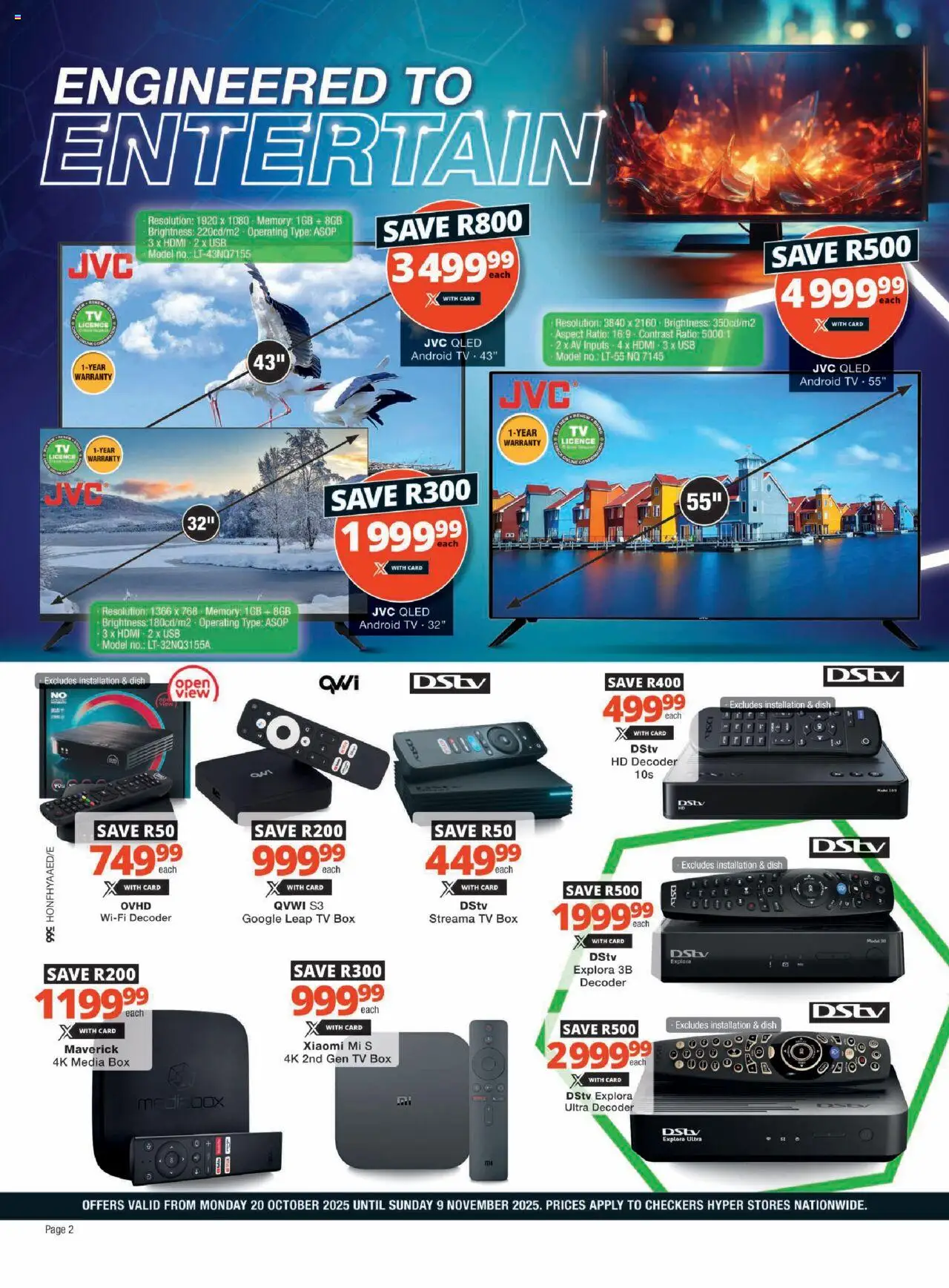 New Checkers catalogue – valid from 20.10.2025 | Page: 2 | Products: Decoder, TV, Box, Peach