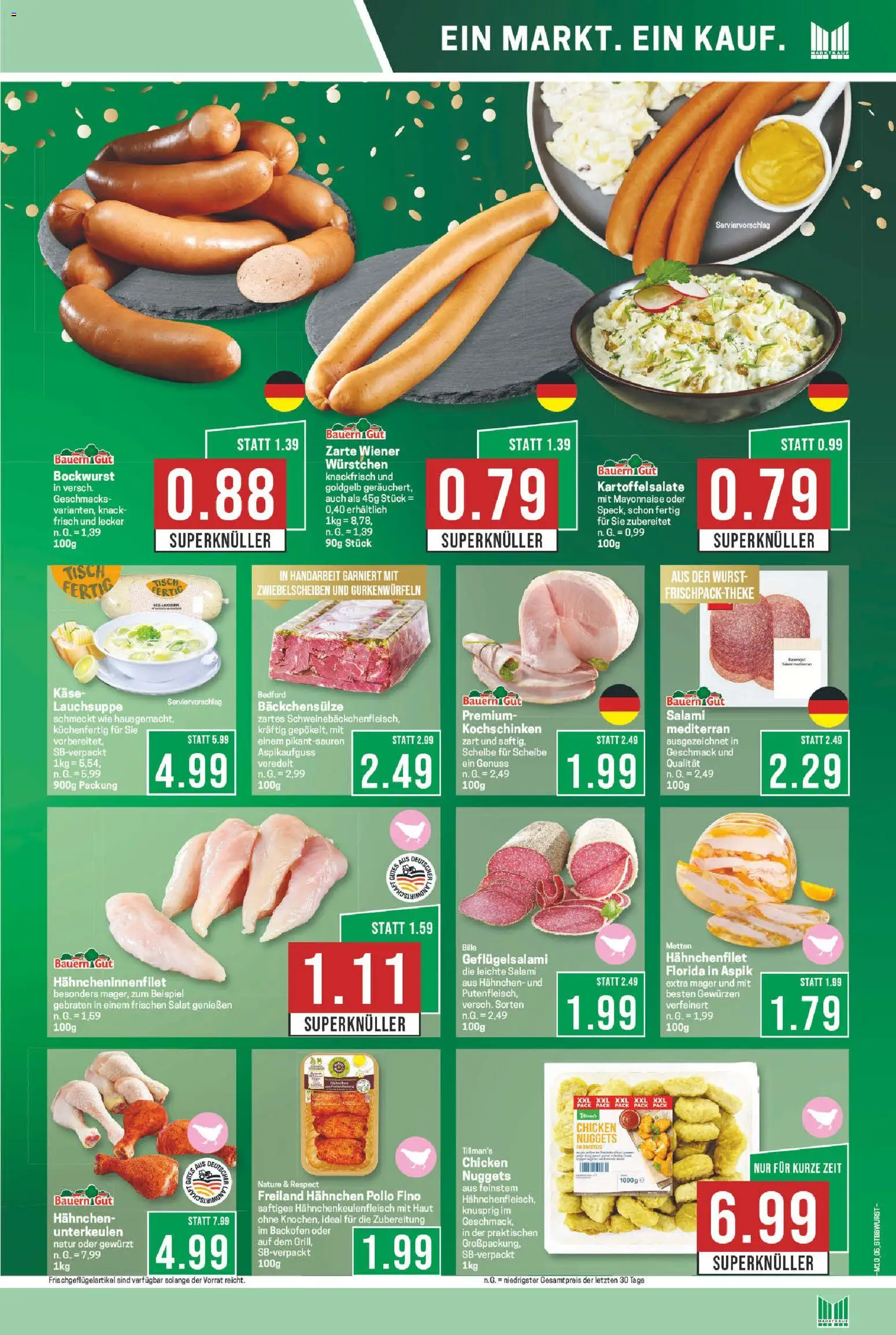 Marktkauf Prospekt 	 – gültig ab 02.03.2026 | Seite: 5 | Produkte: Hahnchen, Käse, Backofen, Salami