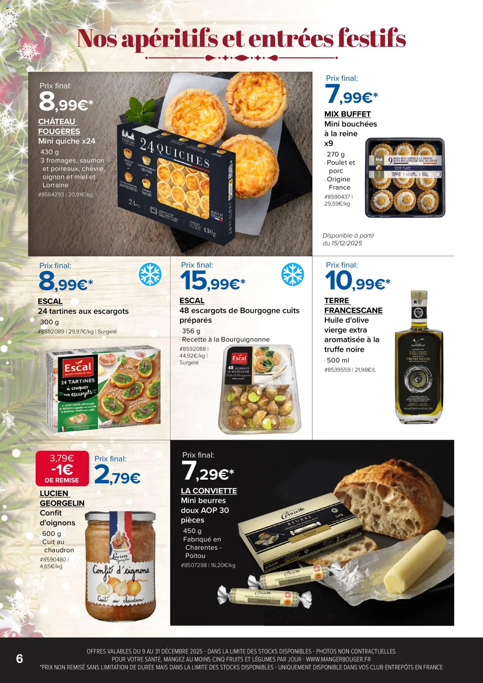 {H1} | Page: 6 | Produits: Huile D'olive, Mais, Escargots, Oignon
