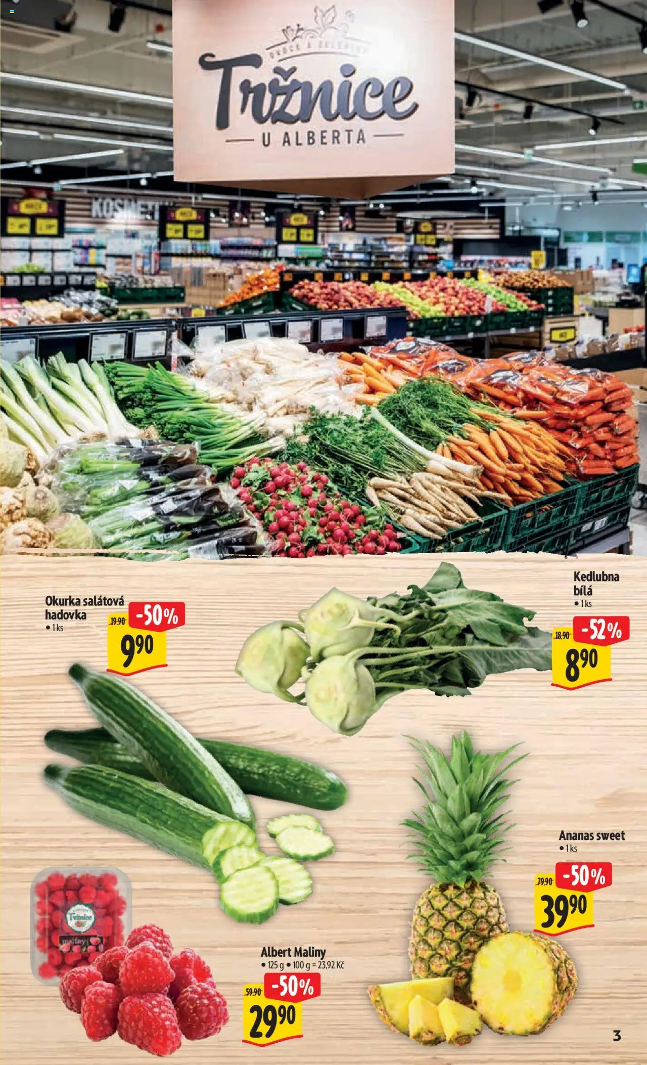 Albert leták - Strakonice od 22.09.2025 | Strana: 8 | Produkty: Ananas, Maliny, Kedlubna, Okurka