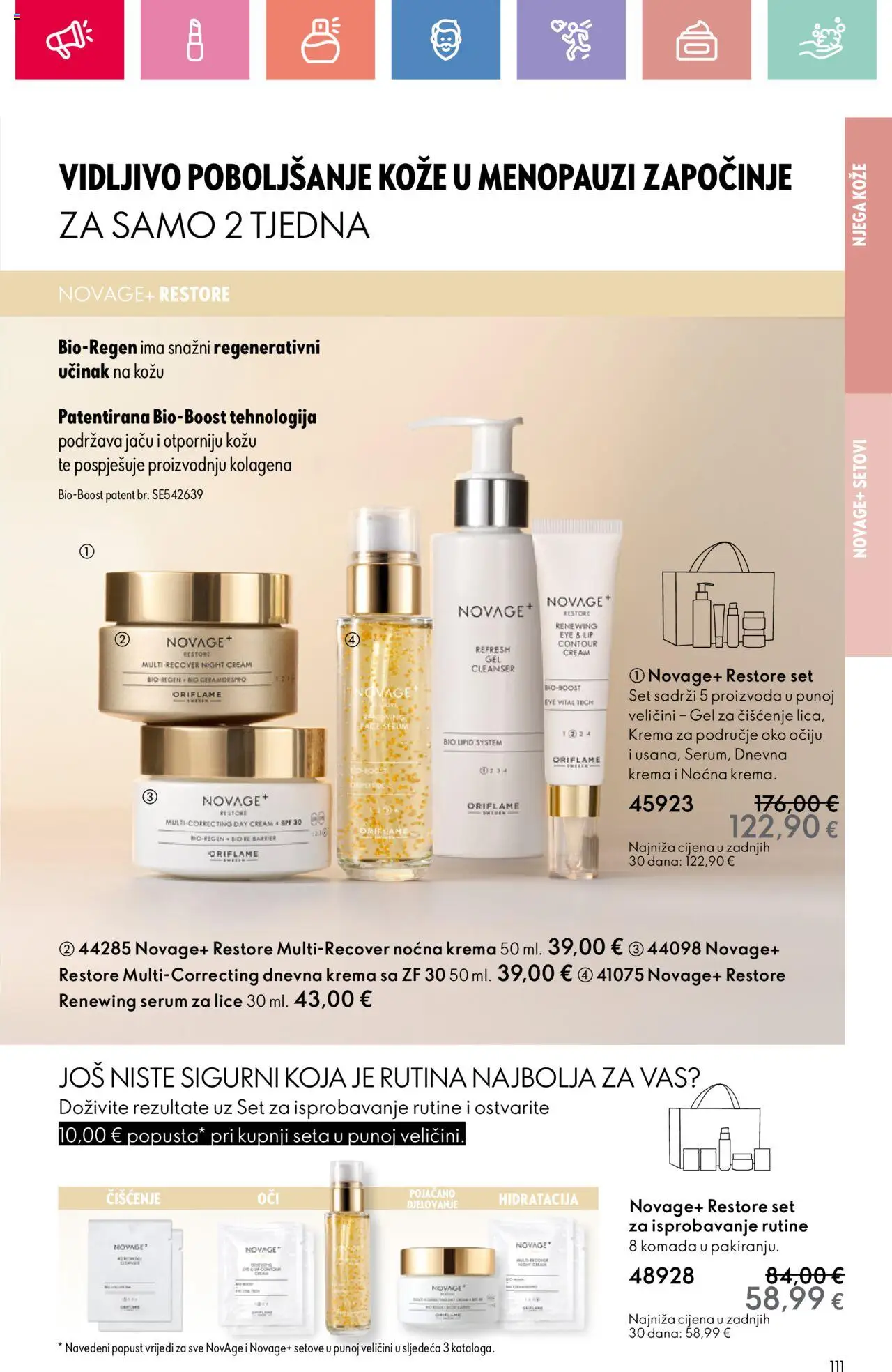 Oriflame katalog | vrijedi od 03.08.2025 | Stranica: 111 | Proizvodi: Noćna krema, Serum za lice, Krema