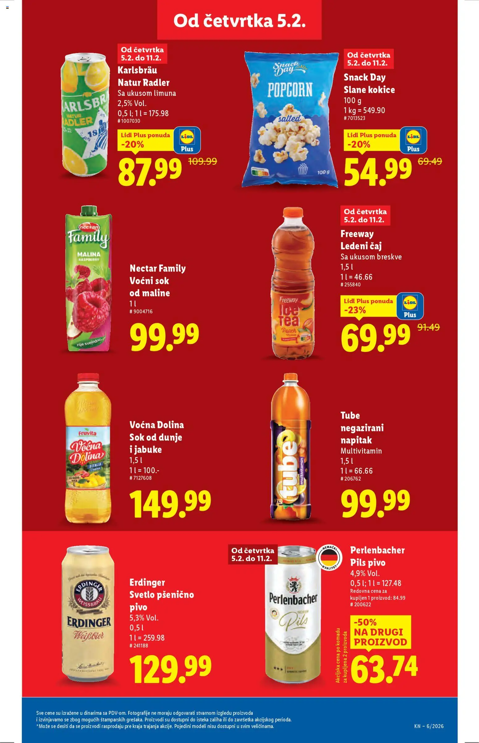 Lidl katalog - važi od 05.02.2026 | Strana: 25 | Proizvode: Fruvita, Malina, Erdinger, Čaj