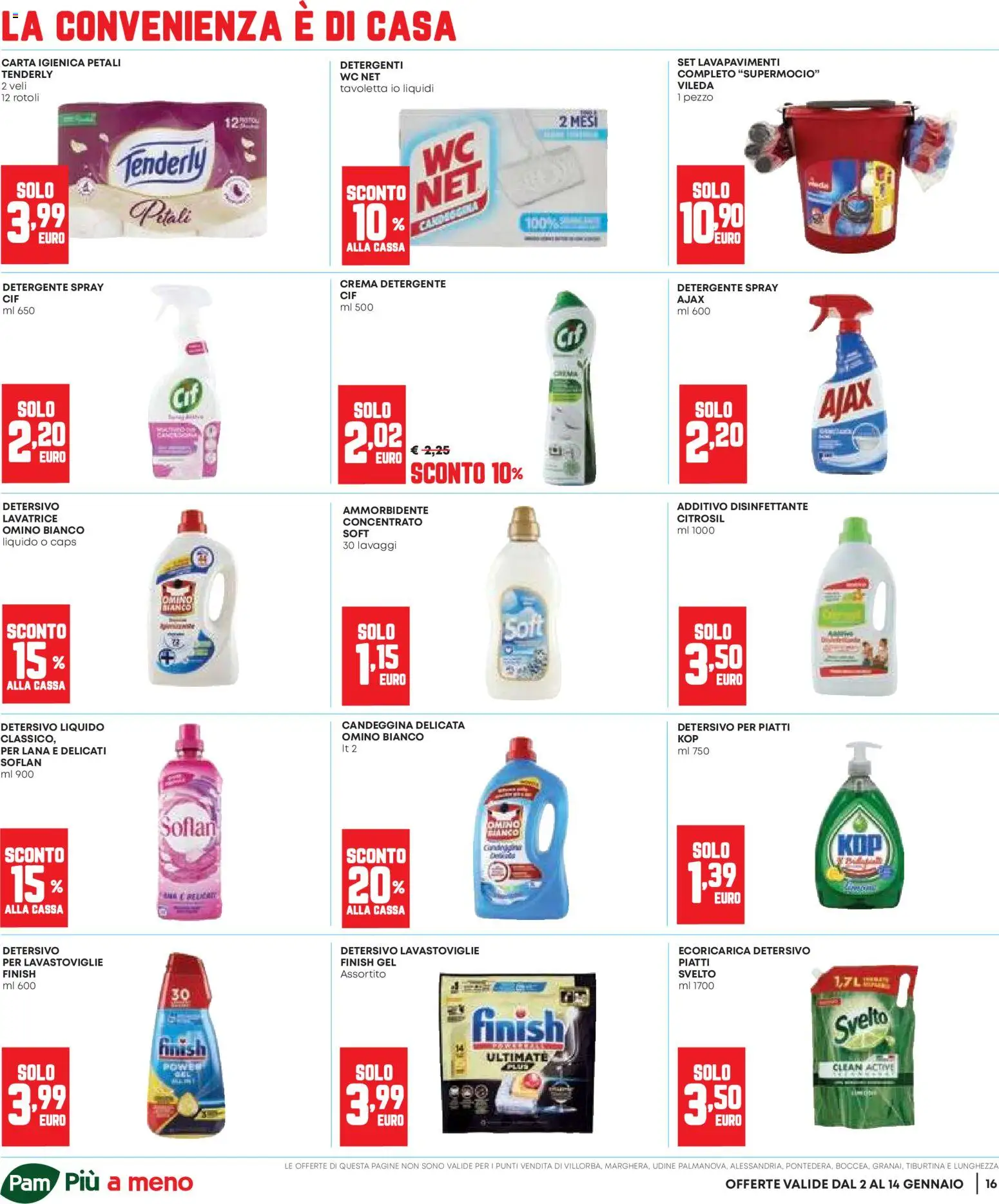 Volantino Panorama del 02.01.2026 | Pagina: 16 | Prodotti: Crema, Ammorbidente, Detersivo per piatti, Detersivo per lavastoviglie