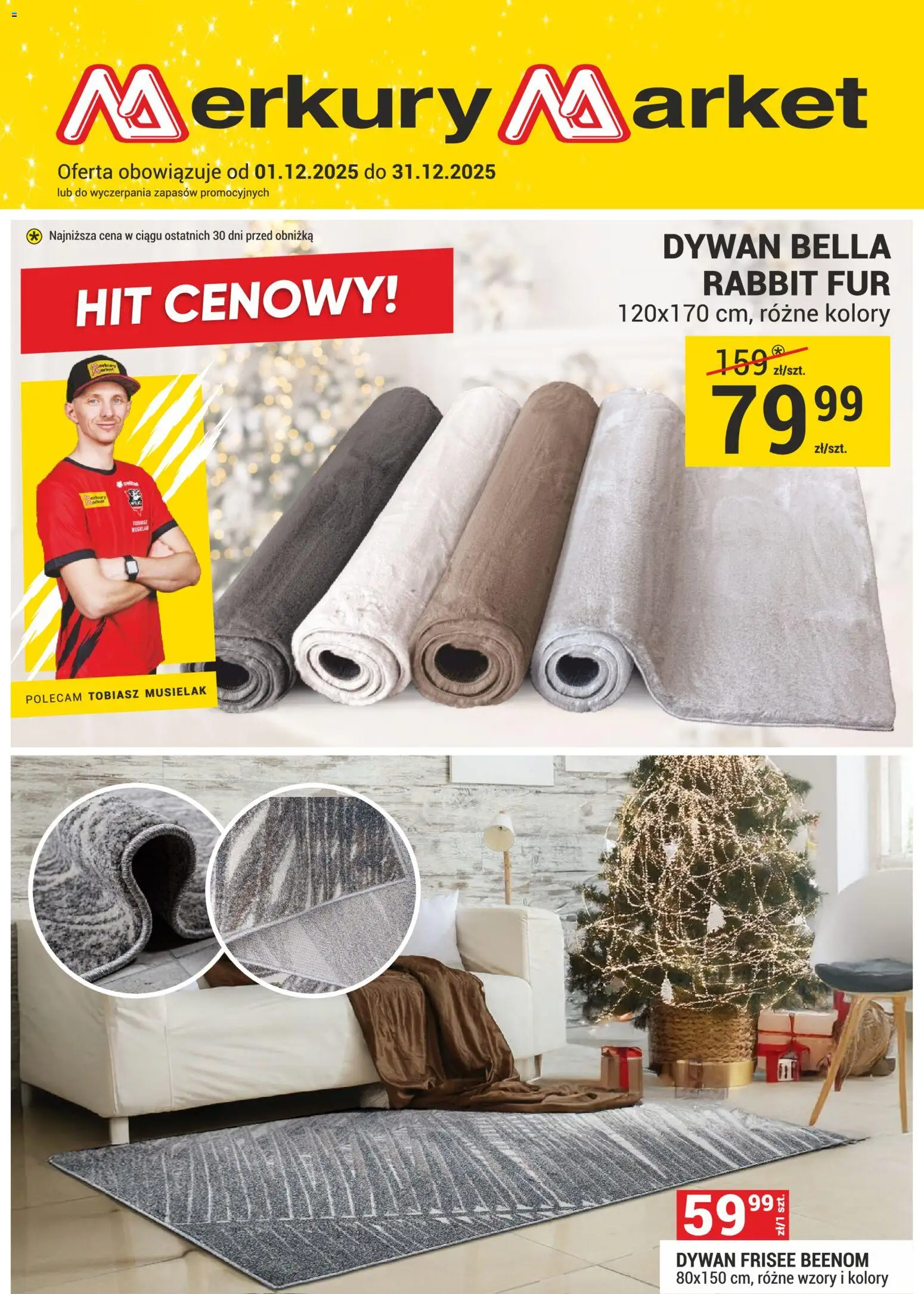 Merkury Market Gazetka od 01.12.2025 | Strona: 1 | Produkty: Dywan