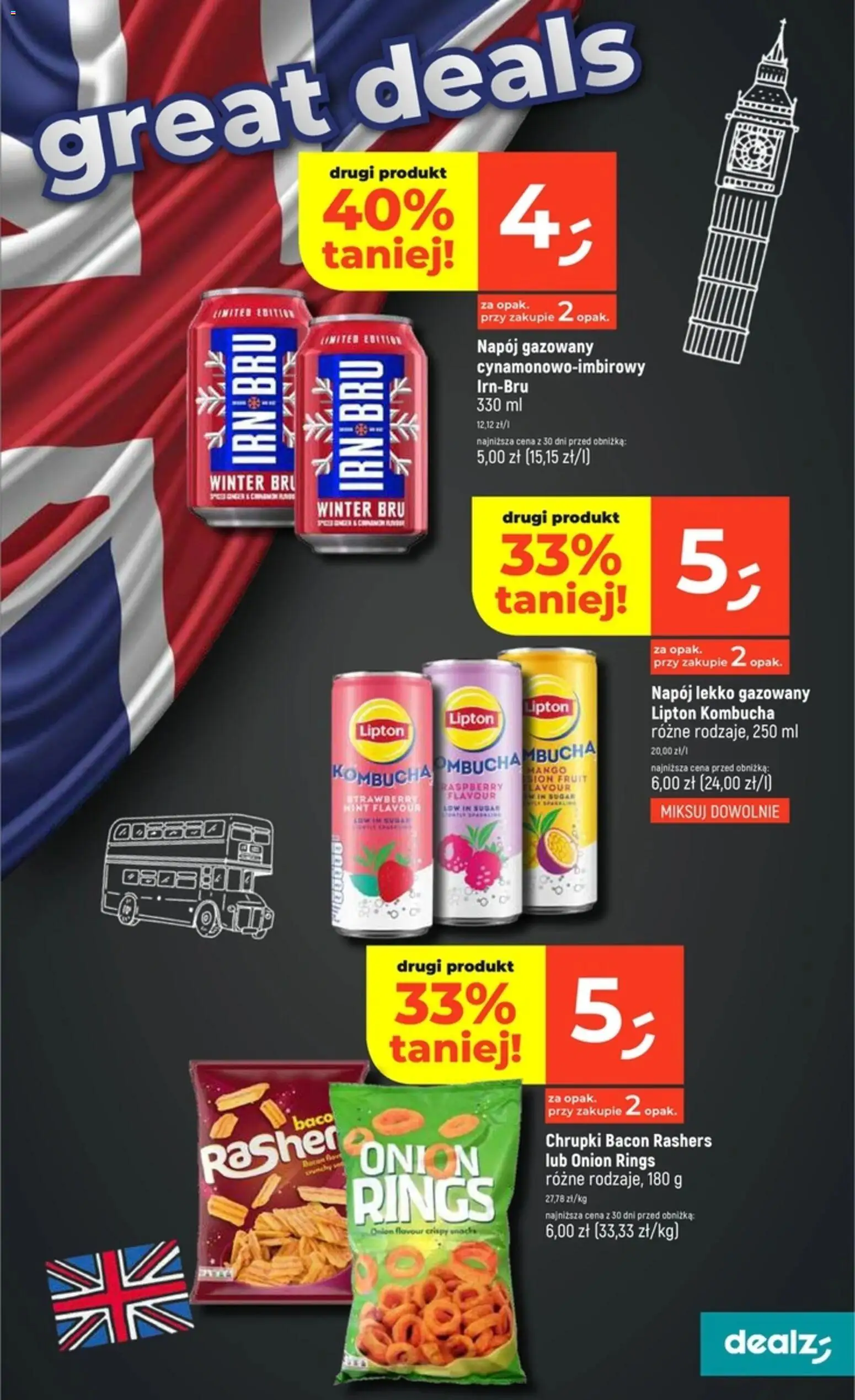 Dealz Gazetka od 22.01.2026 | Strona: 15 | Produkty: Mango, Chrupki, Kombucha