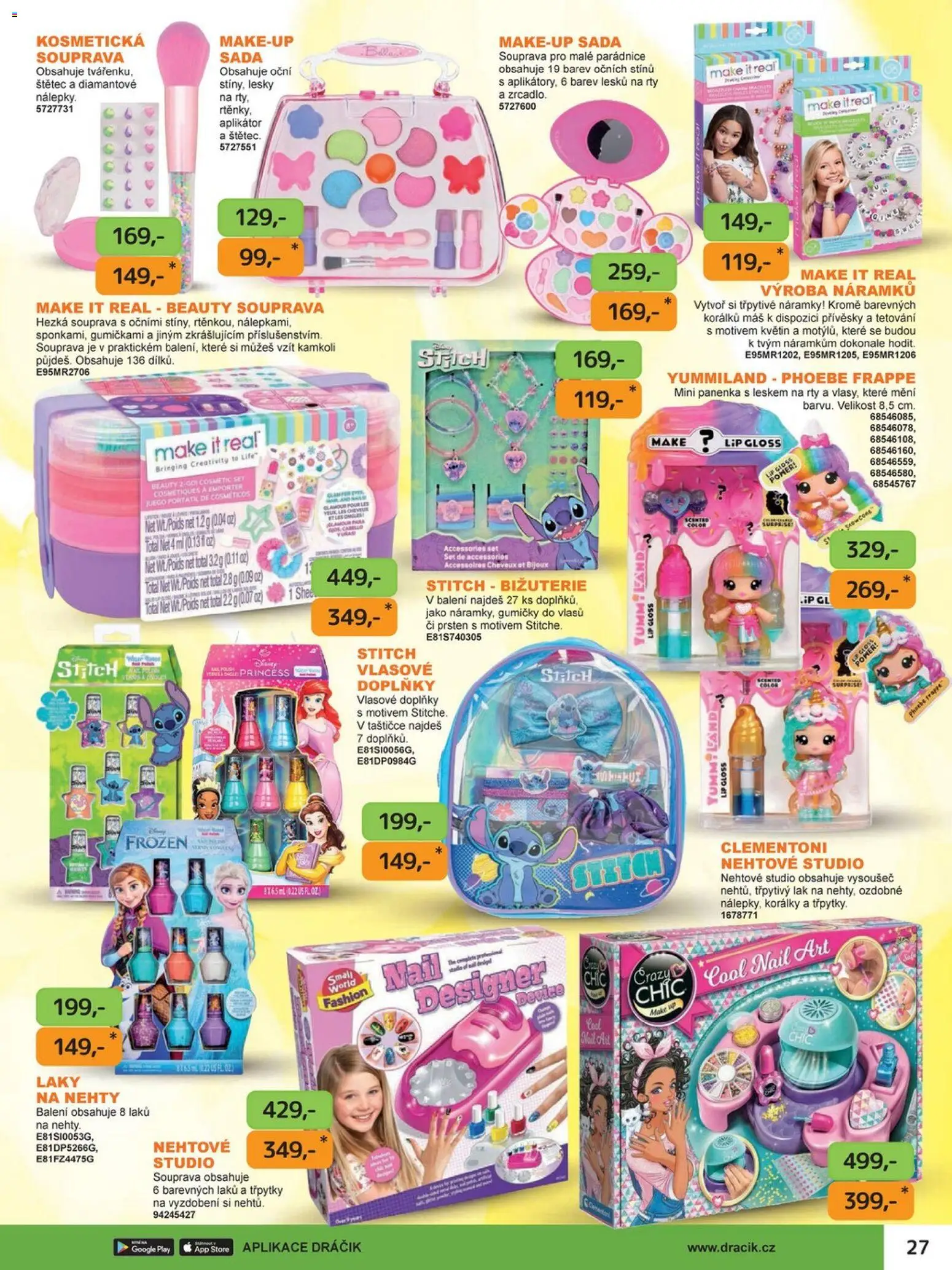 Dráčik leták od 03.10.2025 | Strana: 31 | Produkty: Korálky, Panenka, Laky na nehty, Stitch