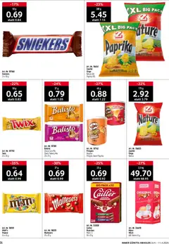 Prodega aktionen ab 06.04.2026 gültig | Seite: 24 | Produkte: Snickers, Twix, Milch, Chips