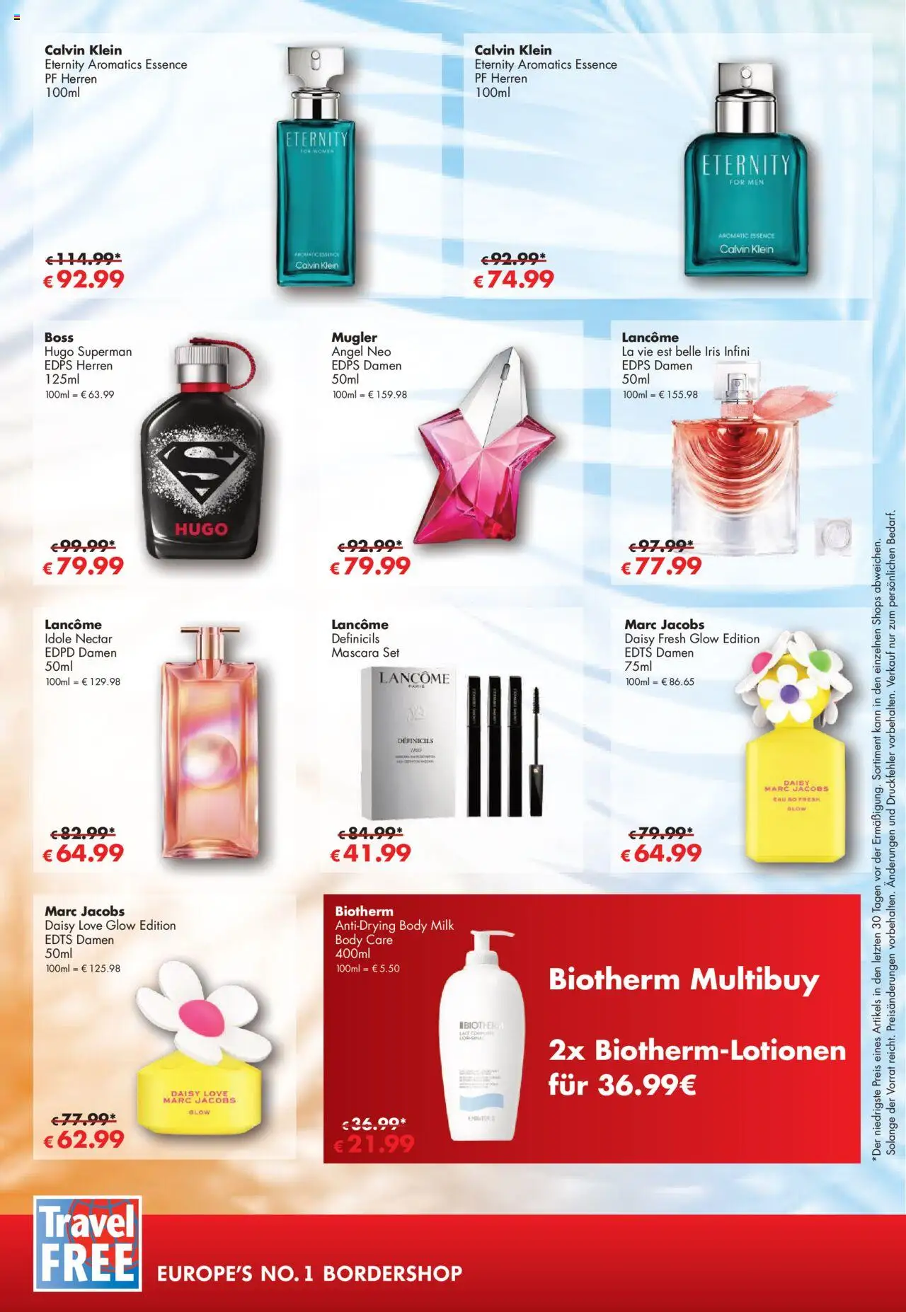 Travel Free Angebote - gültig ab dem 01.08.2025 | Seite: 15 | Produkte: Body Milk, Mascara, Hugo