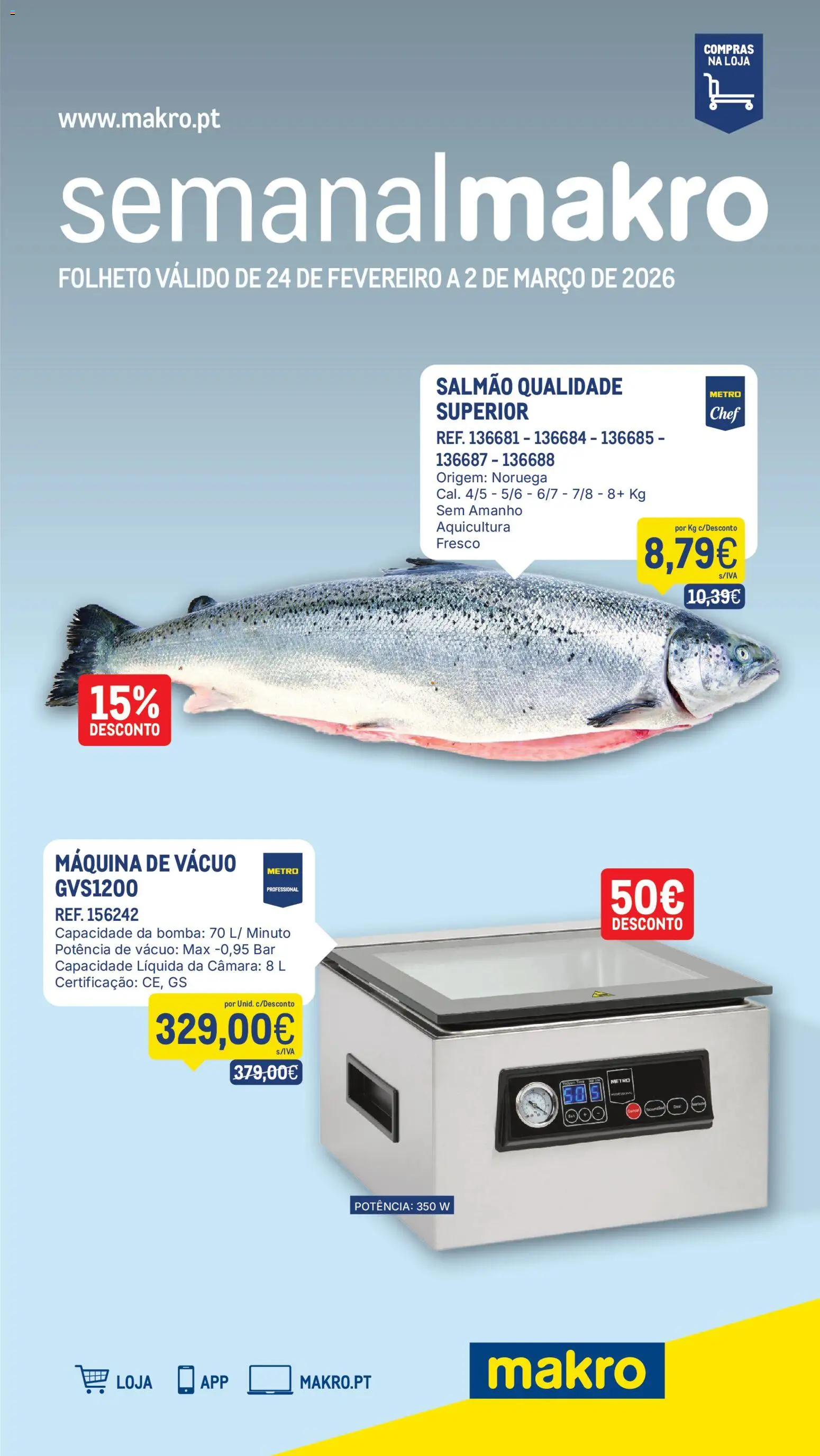 Makro folheto │ válido de 24.02.2026 | Página: 1 | Produtos: Salmão