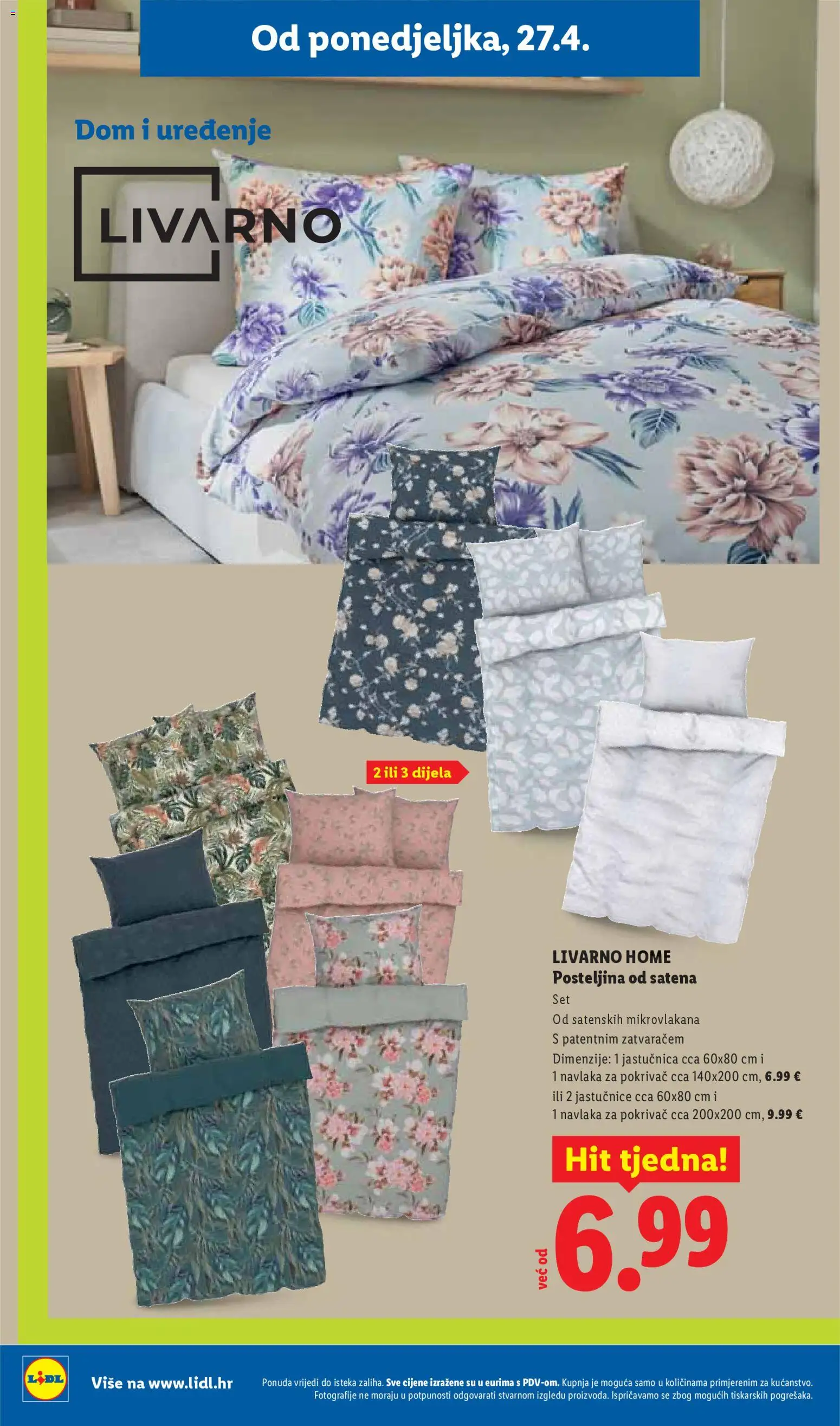 Lidl katalog | vrijedi od 27.04.2026 | Stranica: 28 | Proizvodi: Pokrivač, Jastučnica, Posteljina