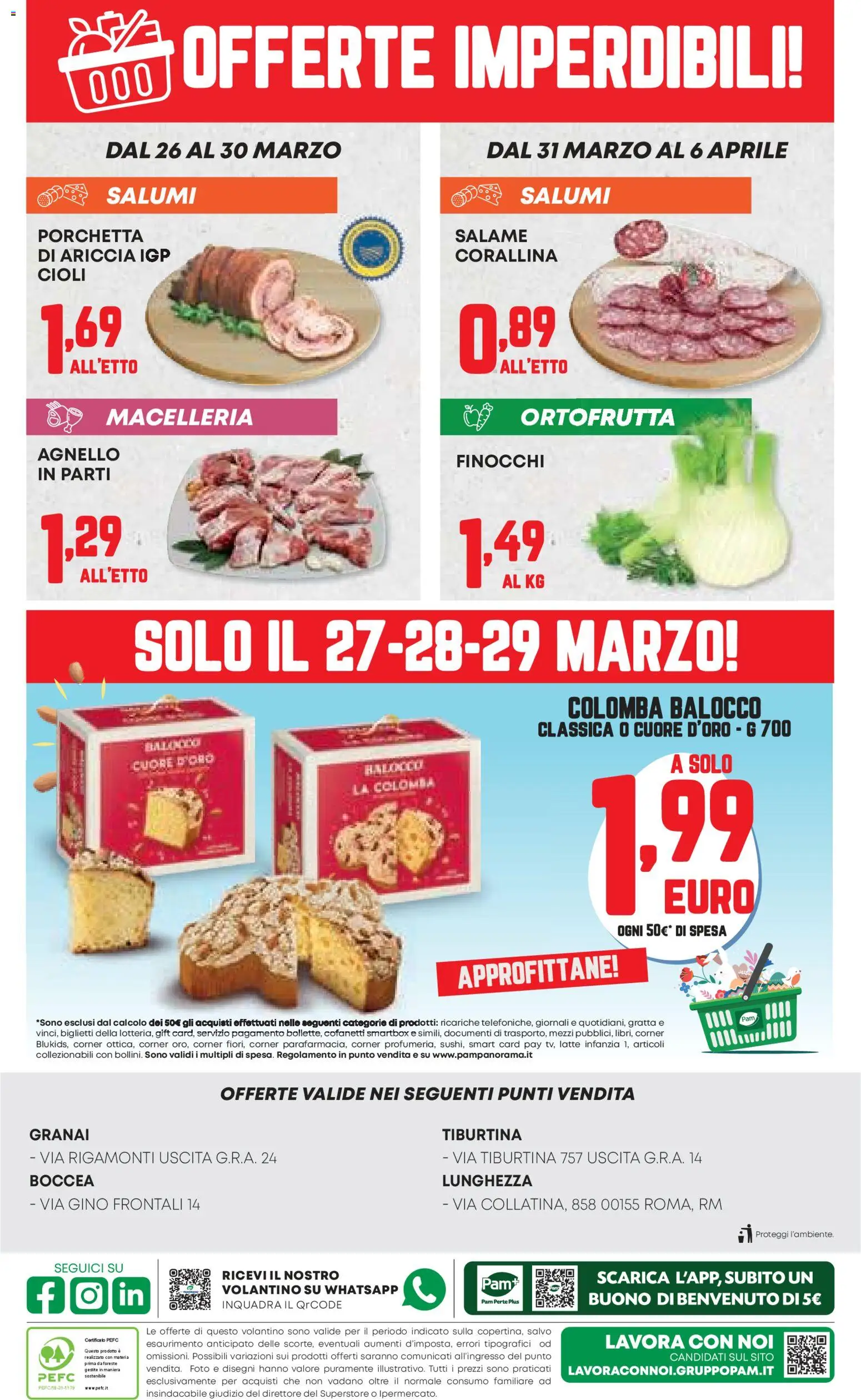 Volantino Panorama del 26.03.2026 | Pagina: 24 | Prodotti: Porchetta, Salame, Latte, Finocchi