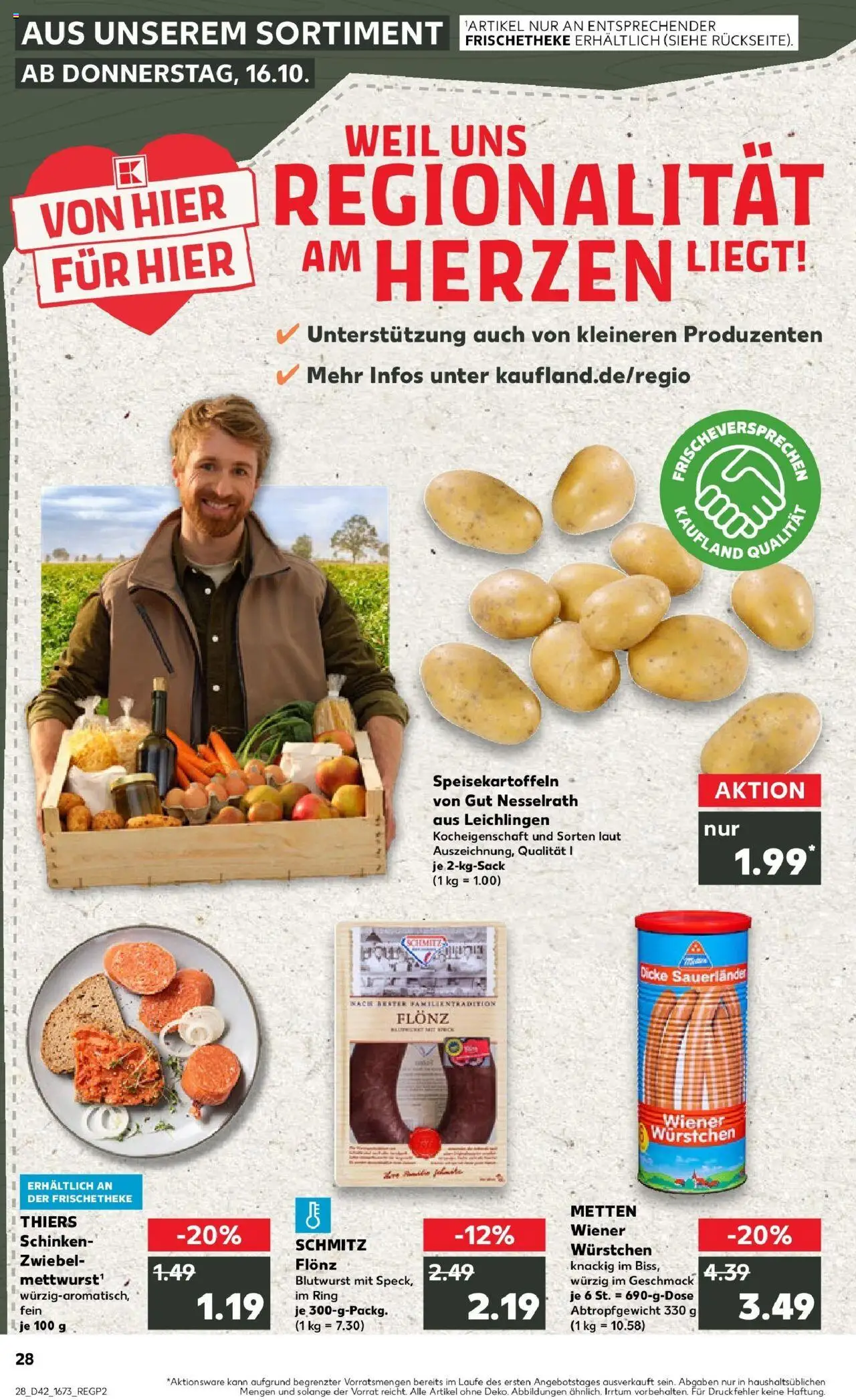 Kaufland prospekt Wuppertal	 – gültig ab 15.10.2025 | Seite: 28 | Produkte: Wiener wurstchen, Schinken