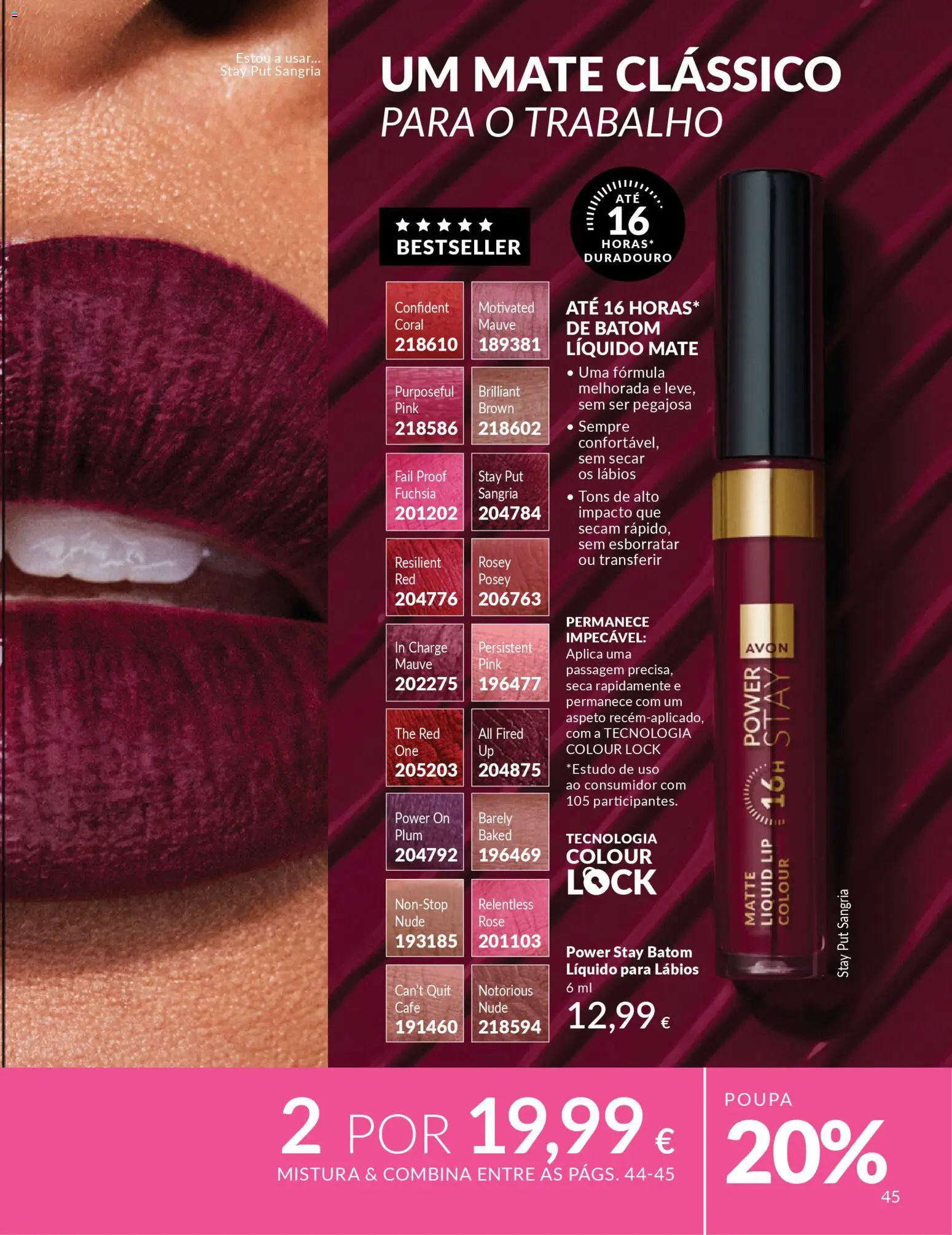 Catálogo Avon Campanha 3 │ válido de 01.03.2026 | Página: 45 | Produtos: Batom, Café