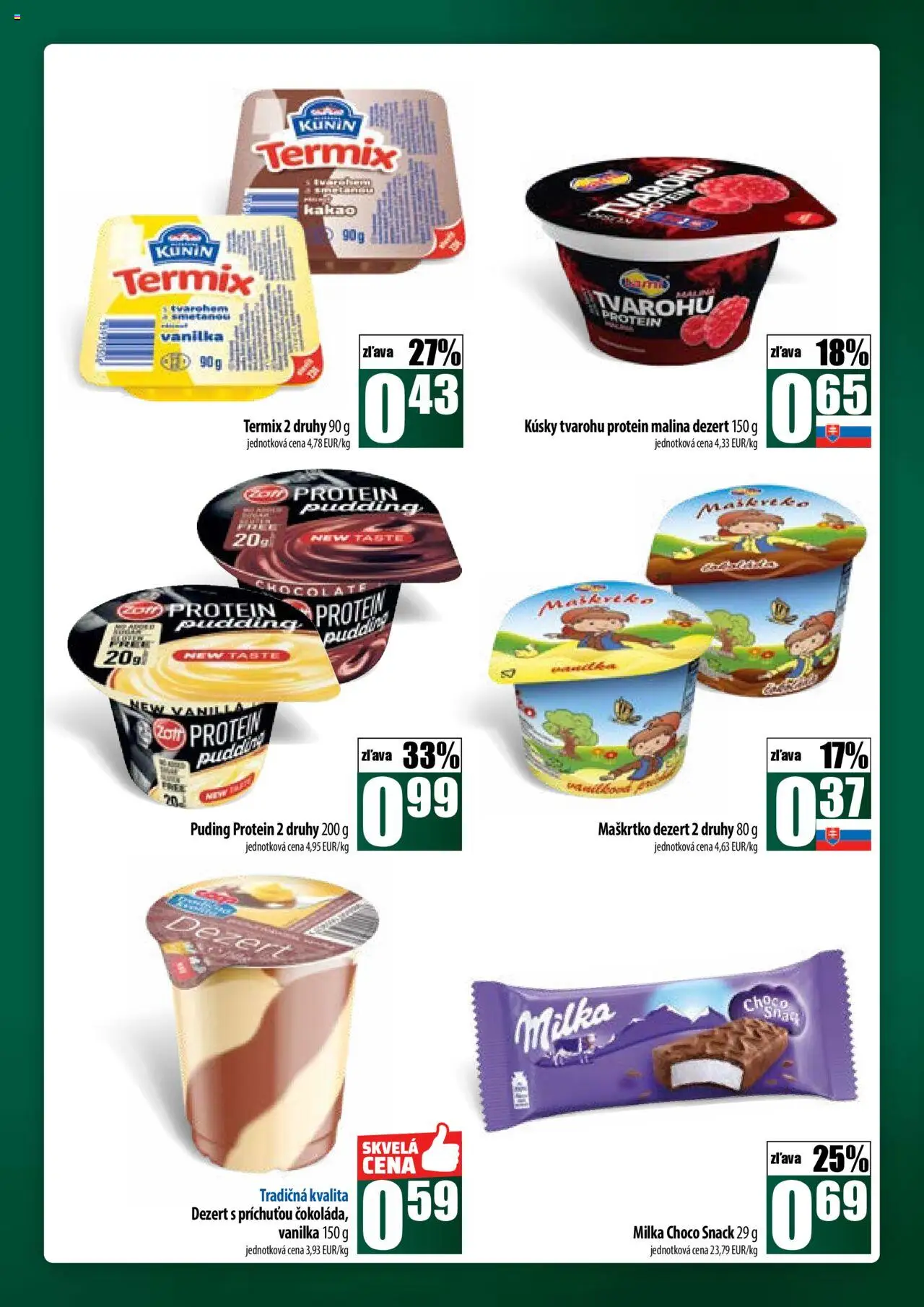 Nové COOP Jednota akcie – leták je platný od 09.10.2025 | Strana: 27 | Produkty: Protein, Puding, Milka, Kakao