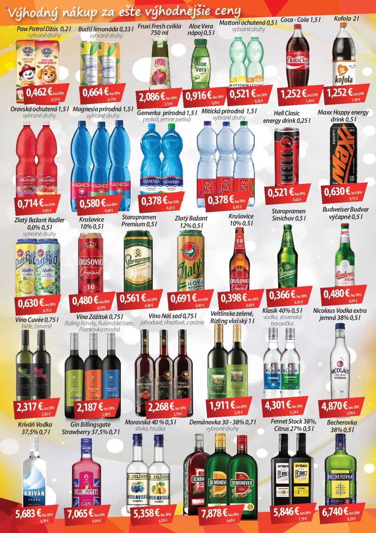 CBA Verex výhodný nákup │ platný od 17.07.2025 | Strana: 2 | Produkty: Borovička, Kofola, Krušovice, Vodka