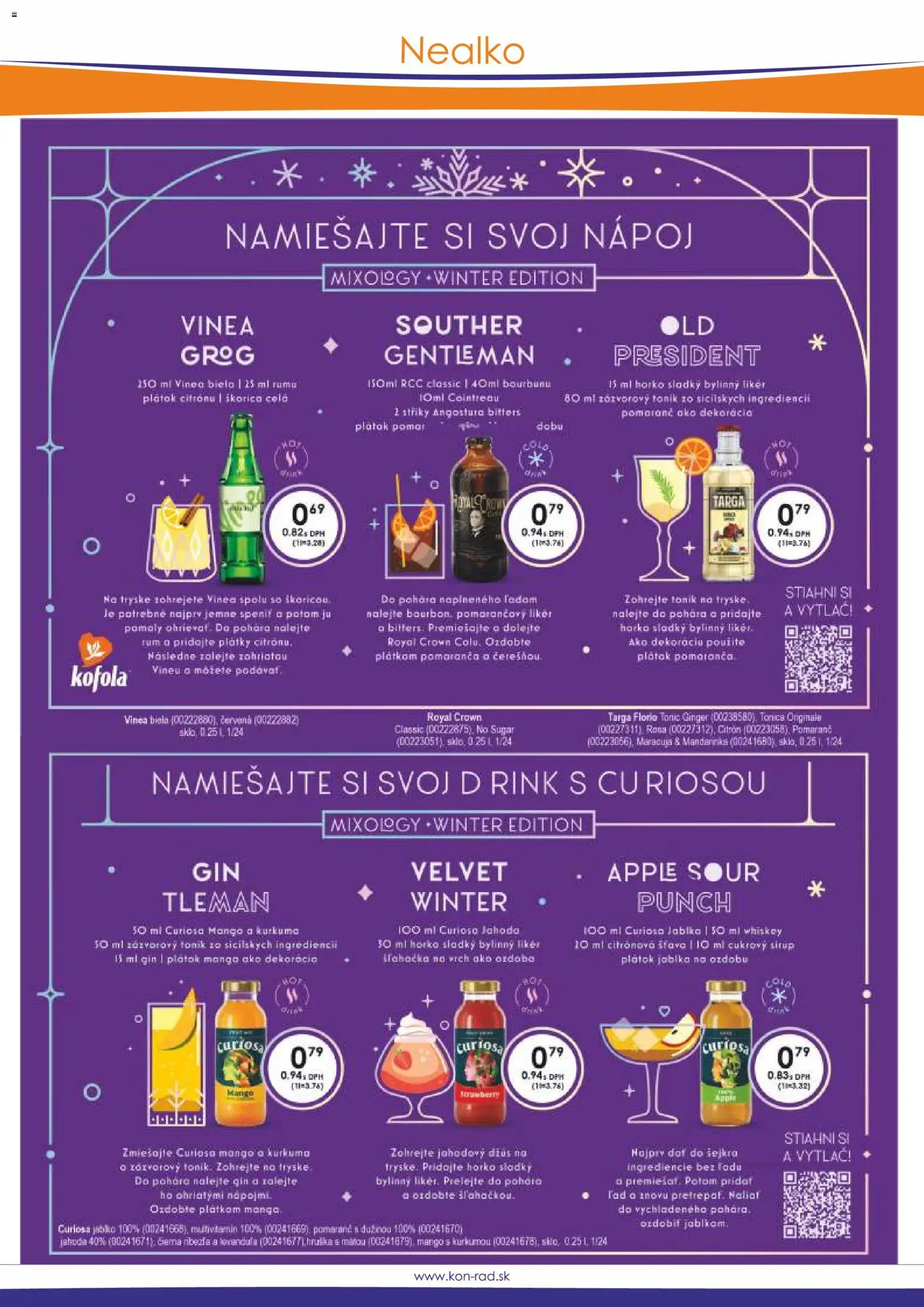 Nové KON - RAD akcie – leták je platný od 01.12.2025 | Strana: 43 | Produkty: Džús, Kofola, Rum, Kurkuma