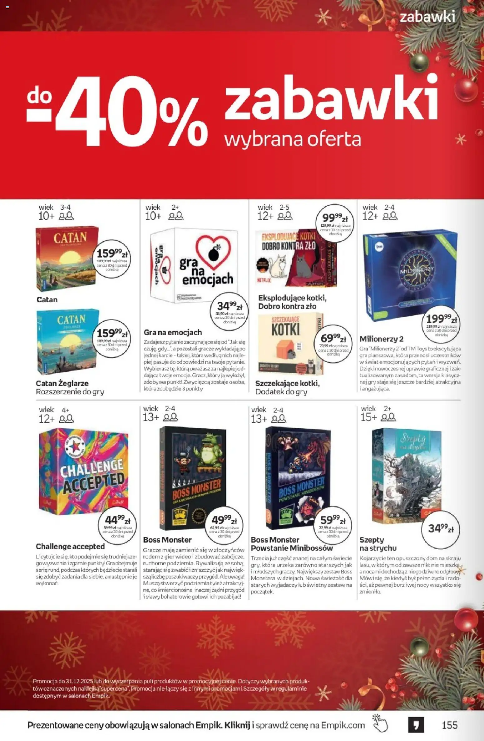 Empik promocje - Tom kultury Zabawki od 26.11.2025 | Strona: 32 | Produkty: Wideo, Gra, Gry