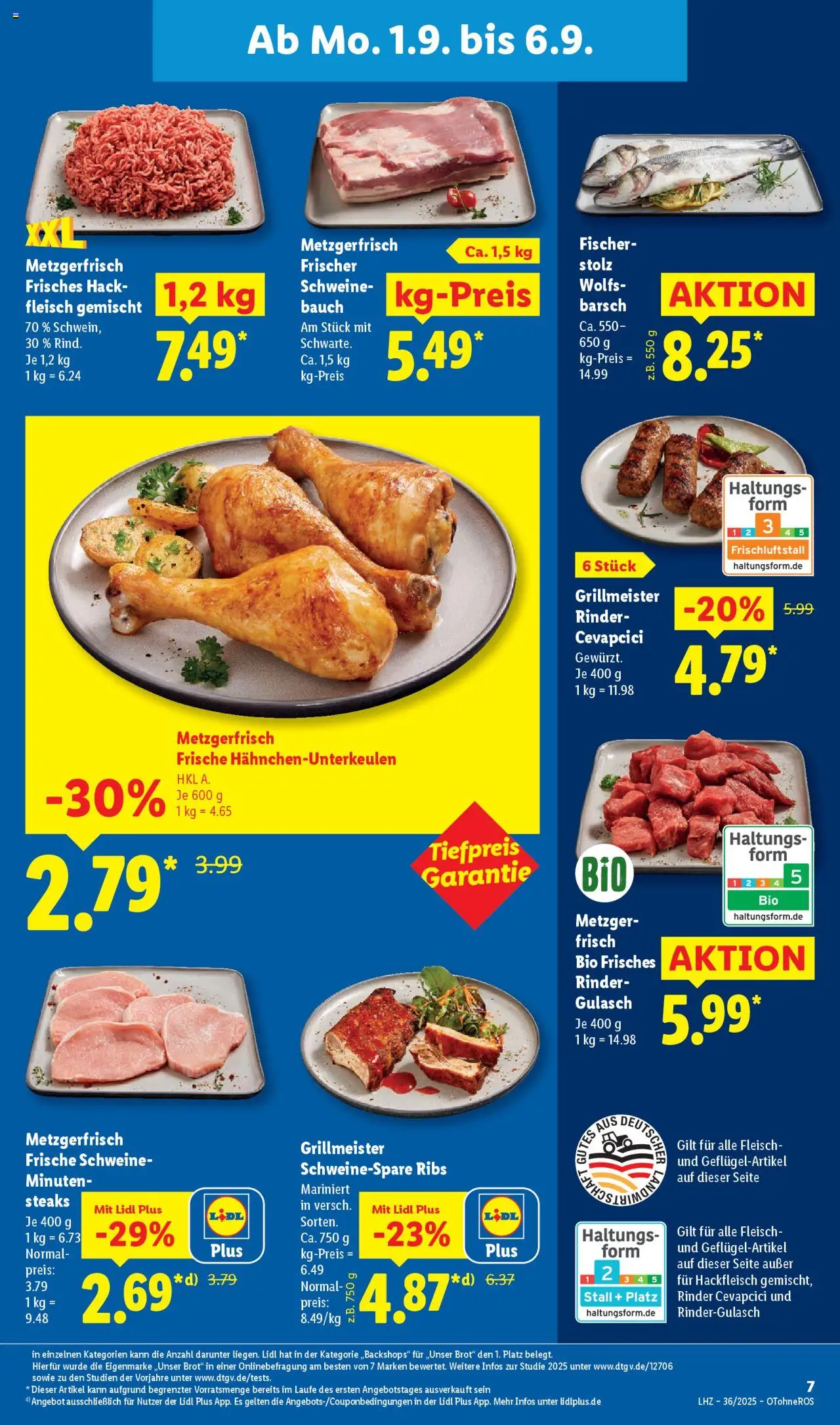Lidl Prospekt Bernsdorf 	 - gültig ab dem 01.09.2025 | Seite: 13 | Produkte: Rindergulasch, Cevapcici, Fleisch, Hackfleisch