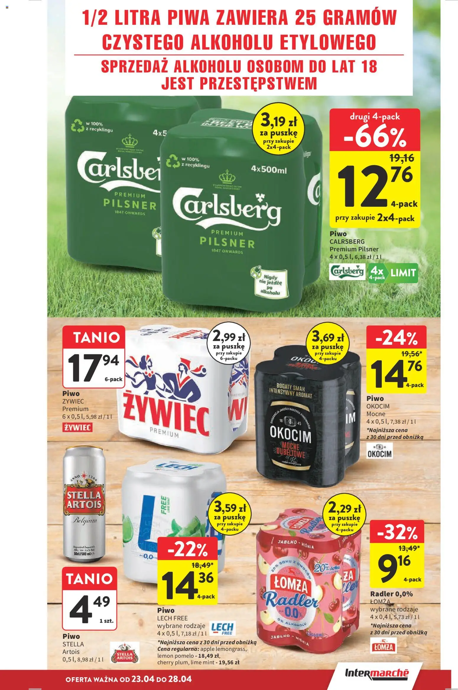 Intermarche gazetka od 23.04.2026 | Strona: 13 | Produkty: Pomelo, Piwo