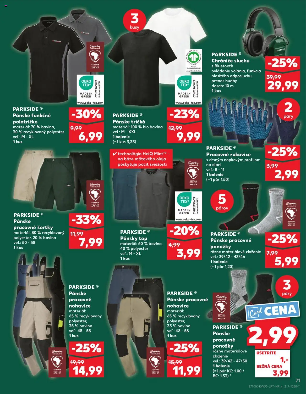 Kaufland SK akciós ujság - amely érvényes a következő dátumtól: 28.08.2025 | Oldal: 71 | Termékek: Parkside