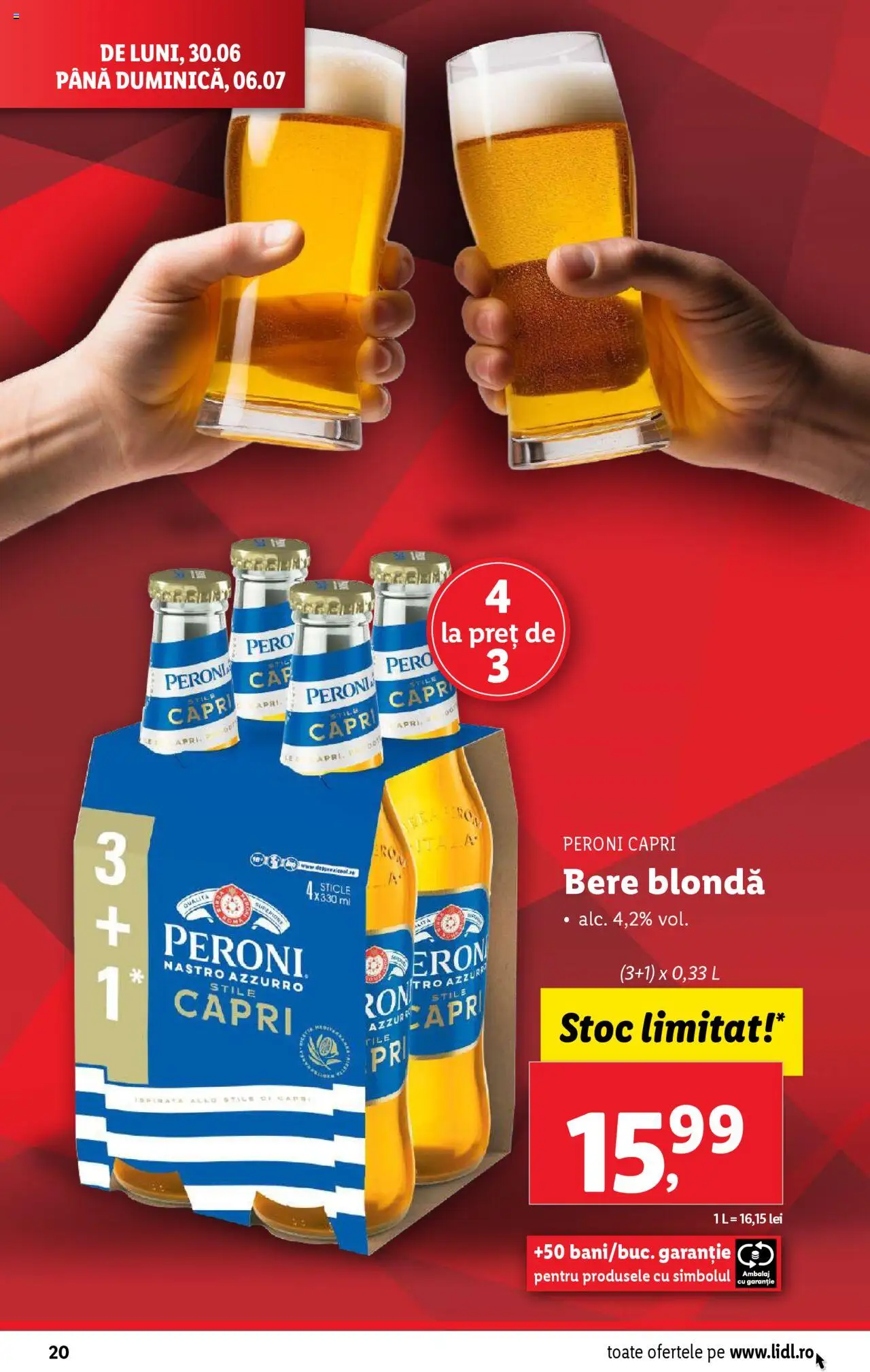 Catalog Lidl – valabil de la 30.06.2025 | Pagină: 20 | Produse: Bere