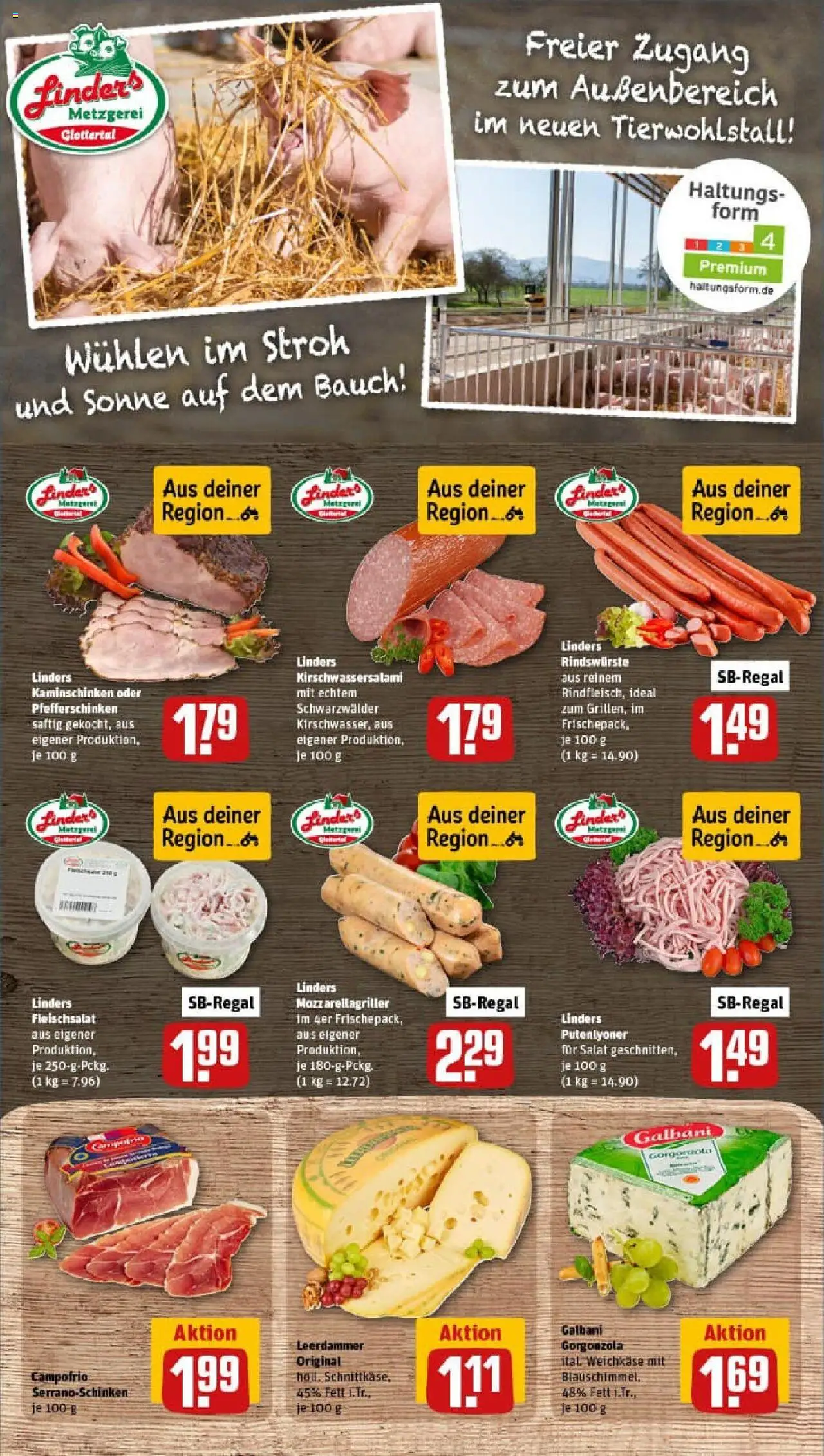 Rewe prospekt Glottertal	 - gültig ab dem 27.07.2025 | Seite: 15 | Produkte: Leerdammer, Salat