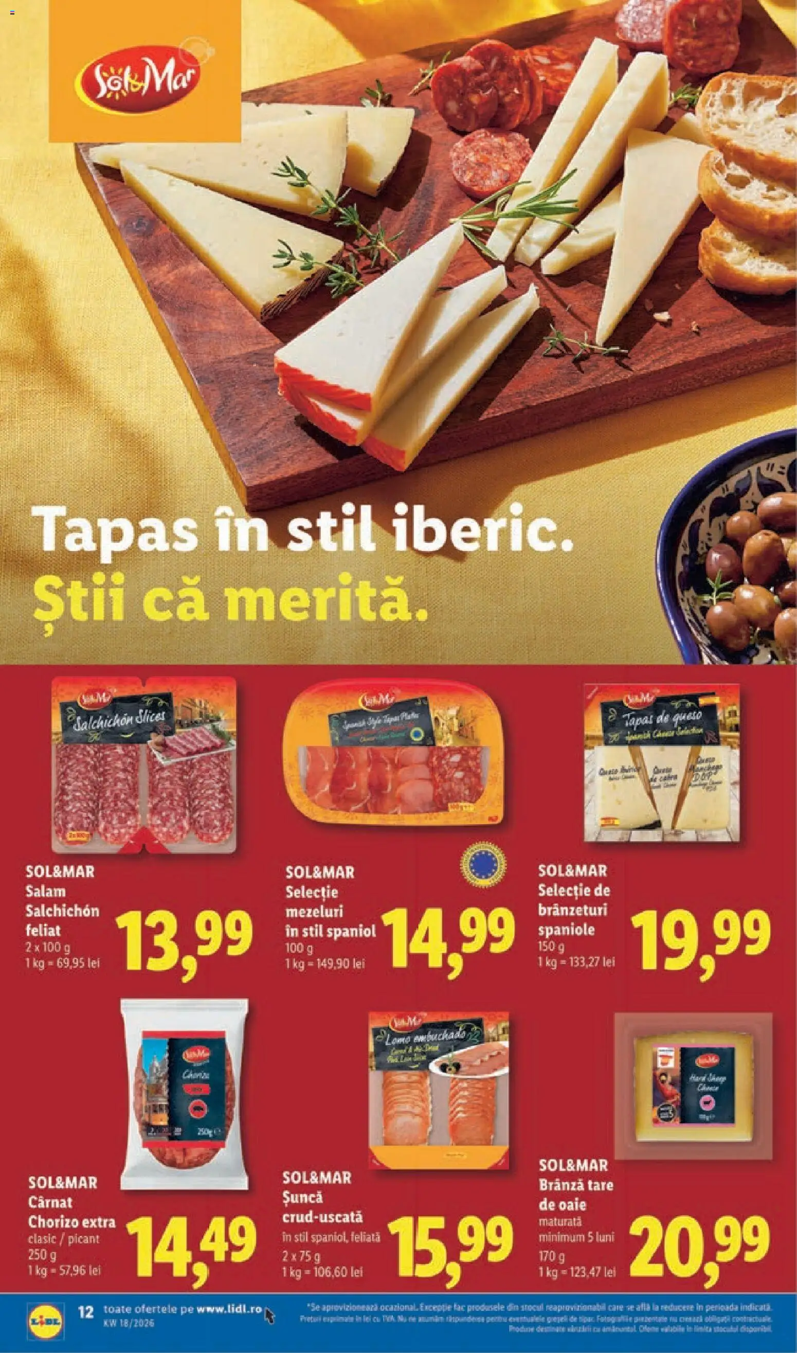 Noul catalog Lidl – valabil de la 27.04.2026 | Pagină: 12 | Produse: Brânză, Salam, Șuncă