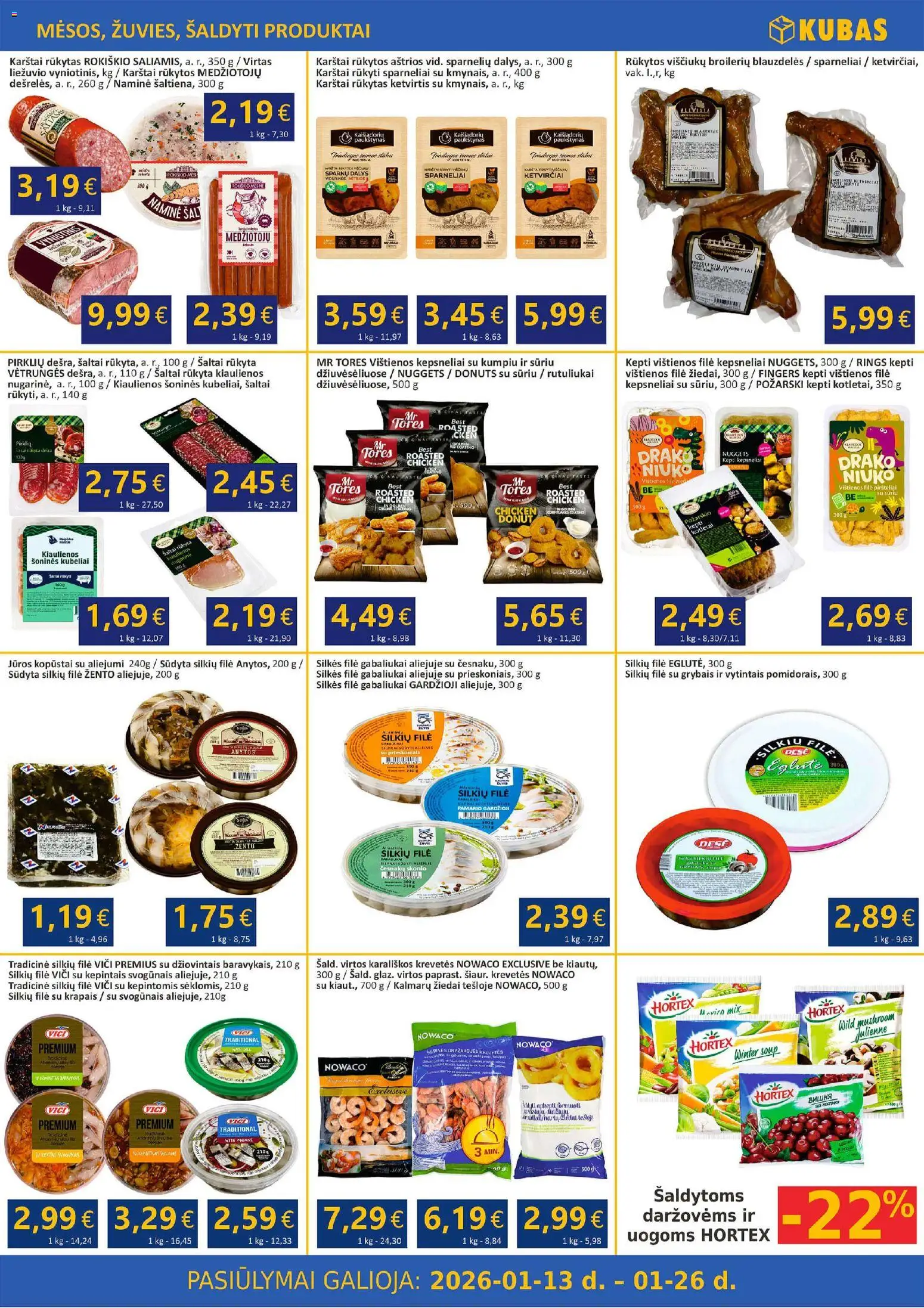 Kubas akcijos nuo 13.01.2026 | Puslapis: 4 | Prekių: Vištienos, Kiaulienos, Silkių filė