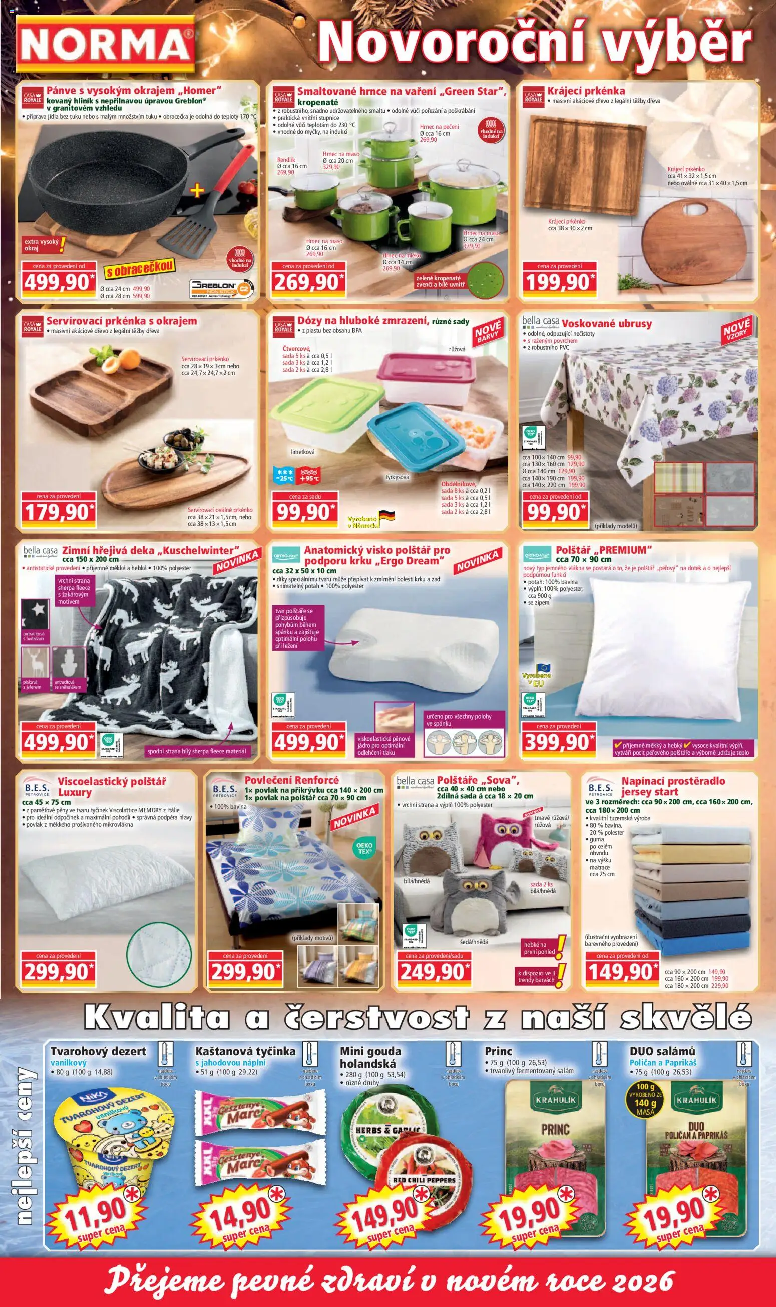 Norma leták od 22.12.2025 | Strana: 10 | Produkty: Gouda, Hrnce, Povlečení, Deka