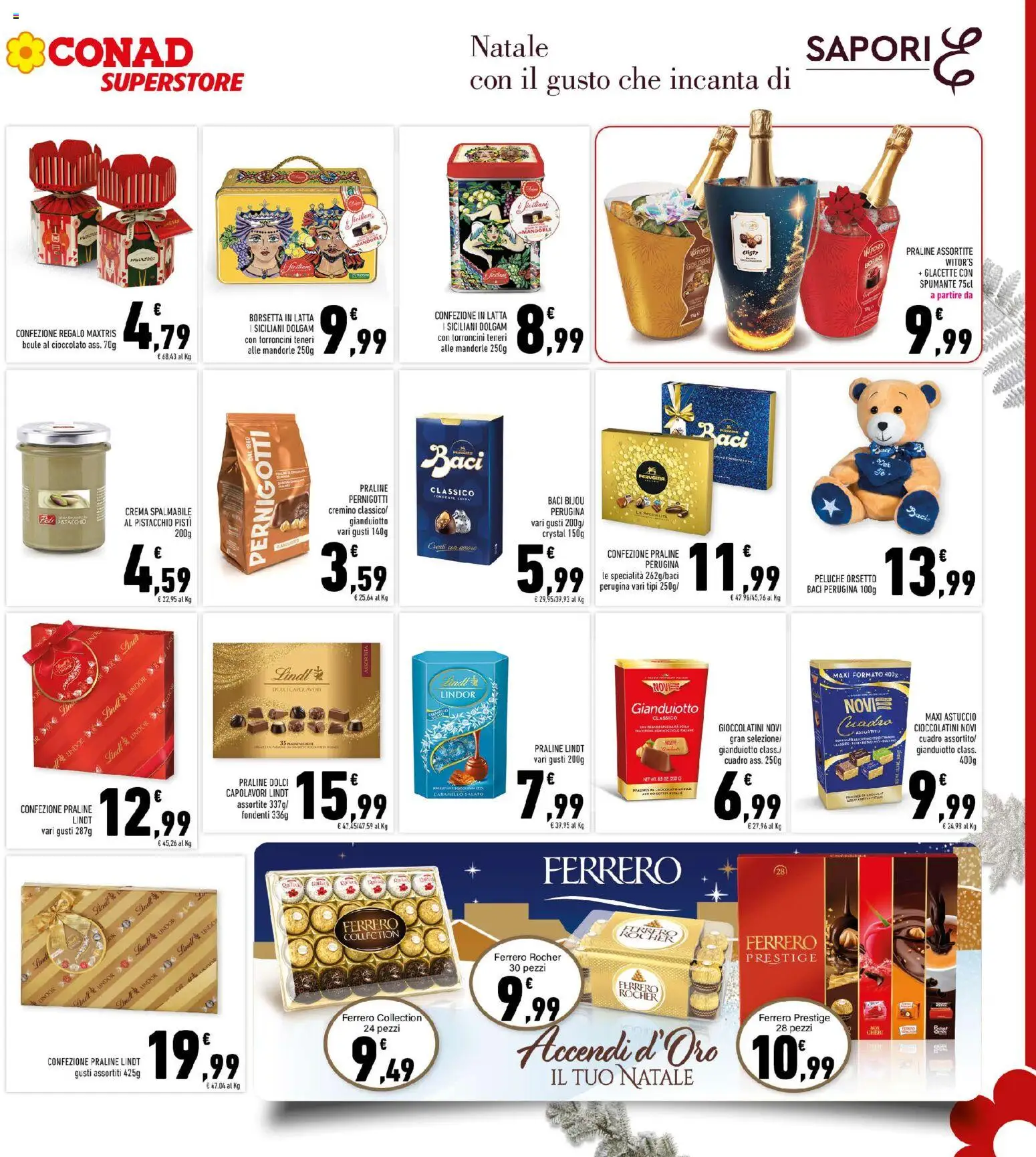 Volantino Conad del 10.12.2025 | Pagina: 3 | Prodotti: Peluche, Spumante, Torroncini, Cioccolatini