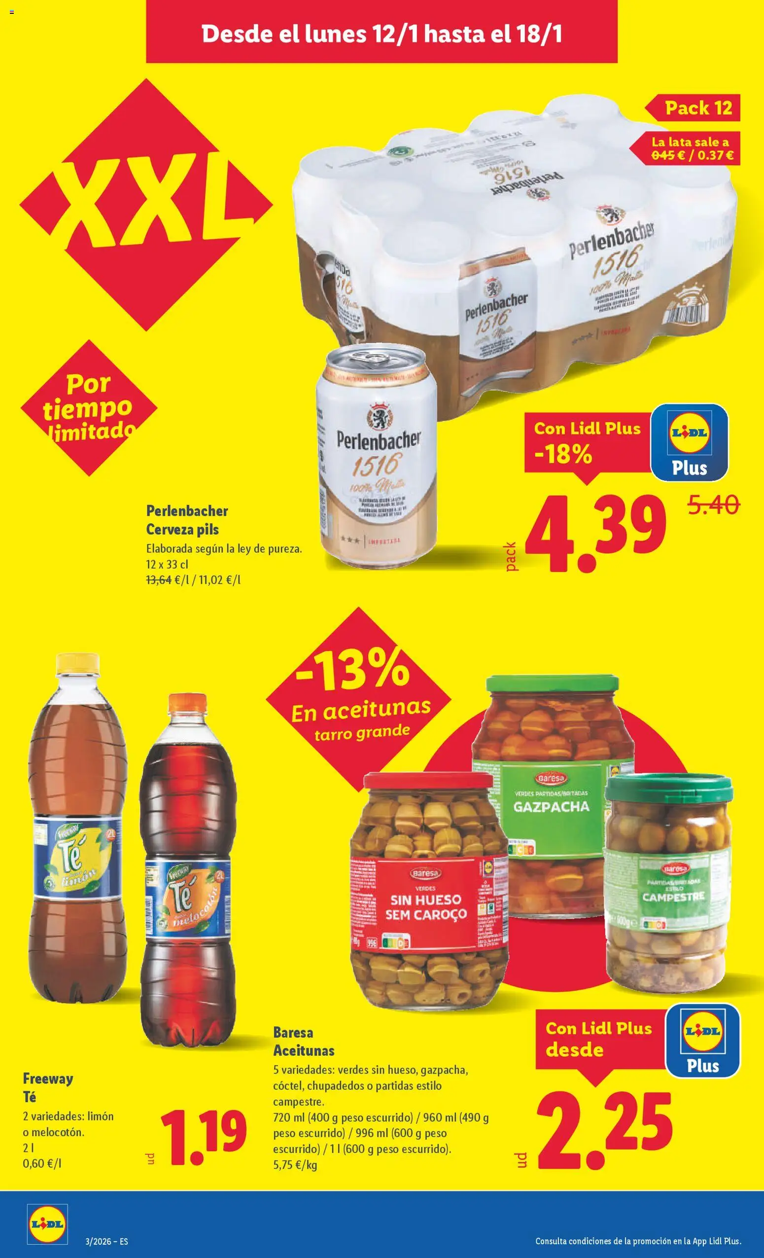 Lidl folleto │ válido desde el 12.01.2026 | Página: 14 | Productos: Cerveza, Té, Peso