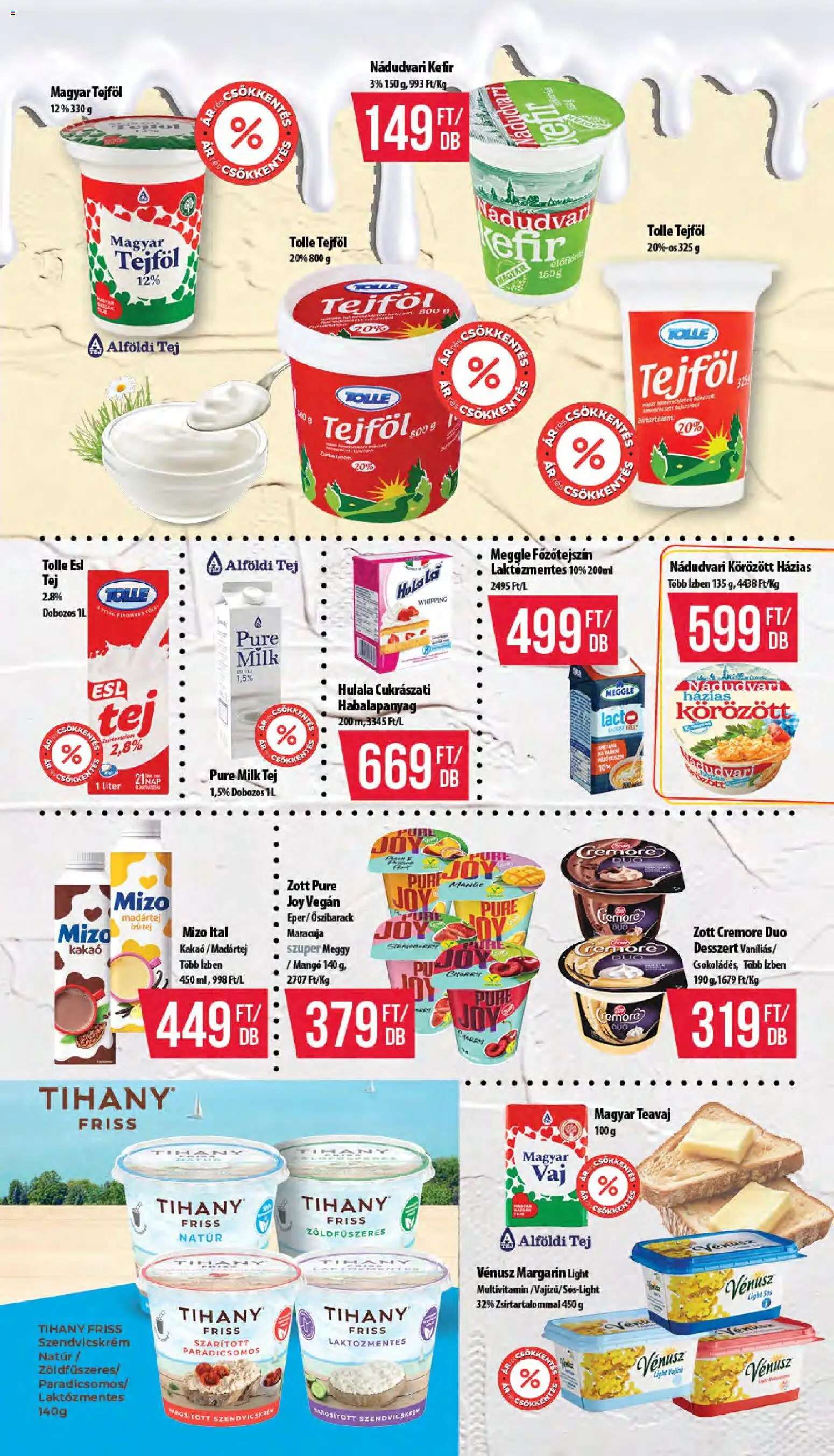 COOP akciós ujság - amely érvényes a következő dátumtól: 16.04.2026 | Oldal: 5 | Termékek: Meggy, Főzőtejszín, Tihany, Tej