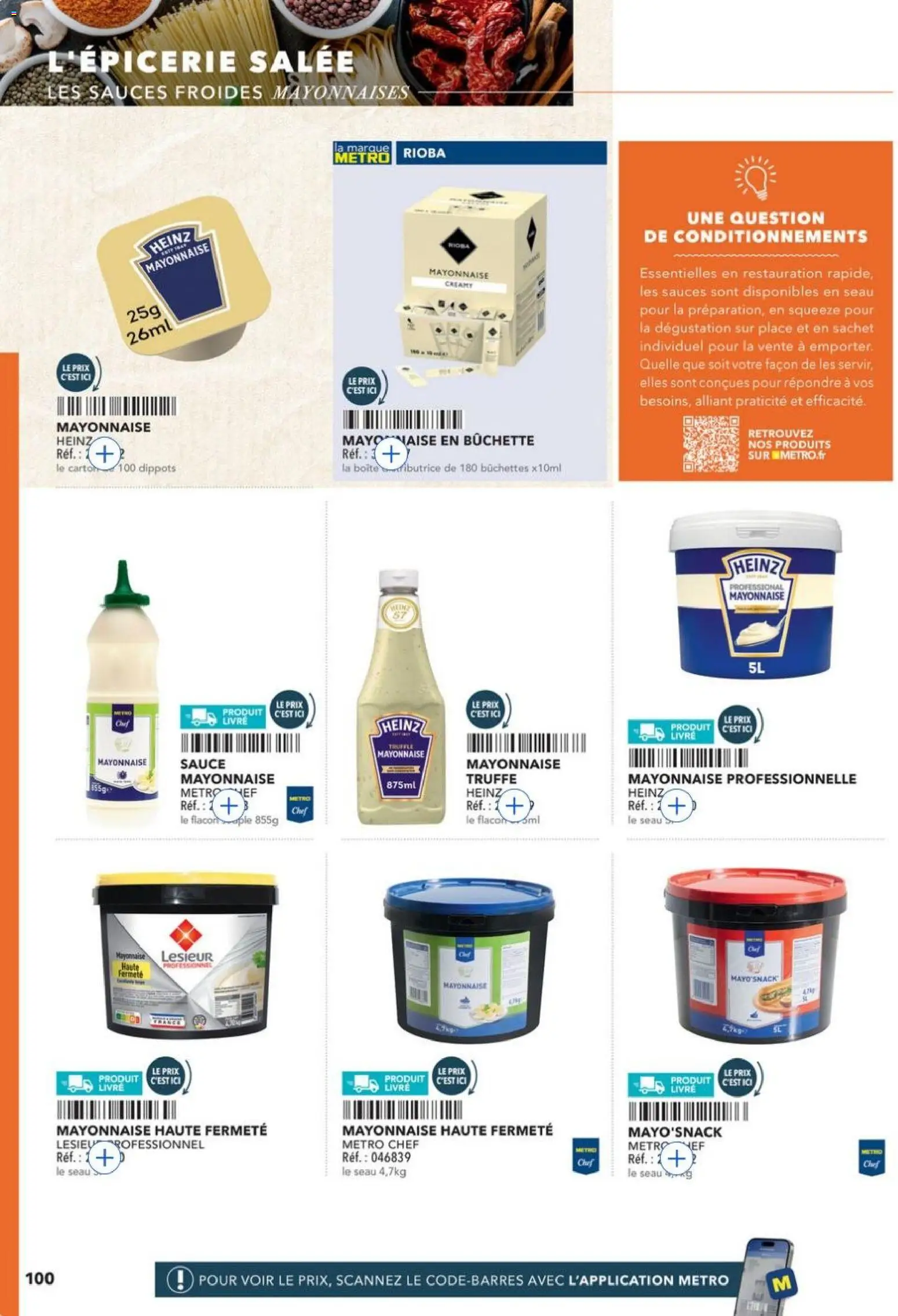 {H1} | Page: 100 | Produits: Mayonnaise, Livre