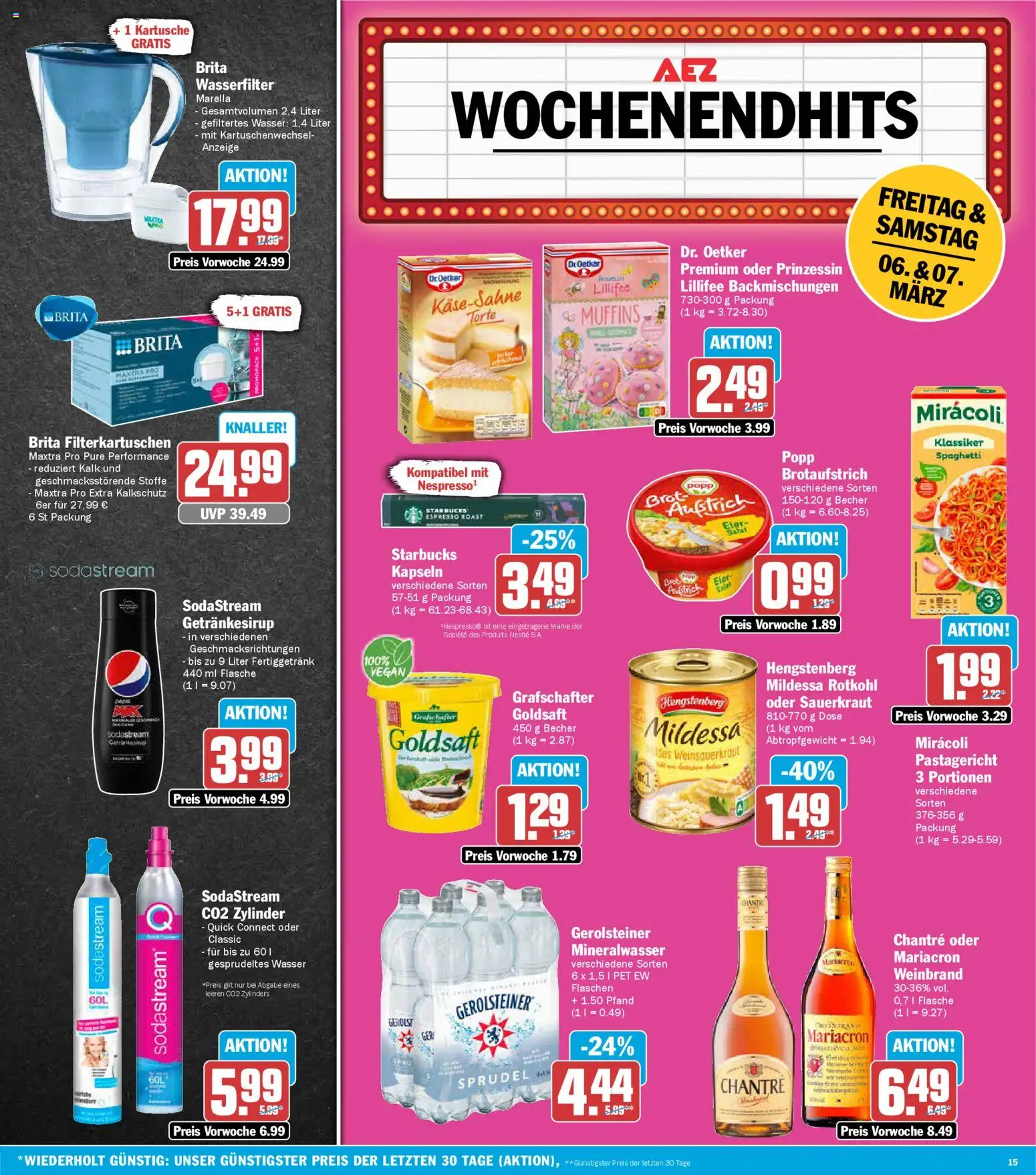 AEZ Prospekt 	 – gültig ab 02.03.2026 | Seite: 15 | Produkte: Rotkohl, Mineralwasser, Wasser, Gerolsteiner