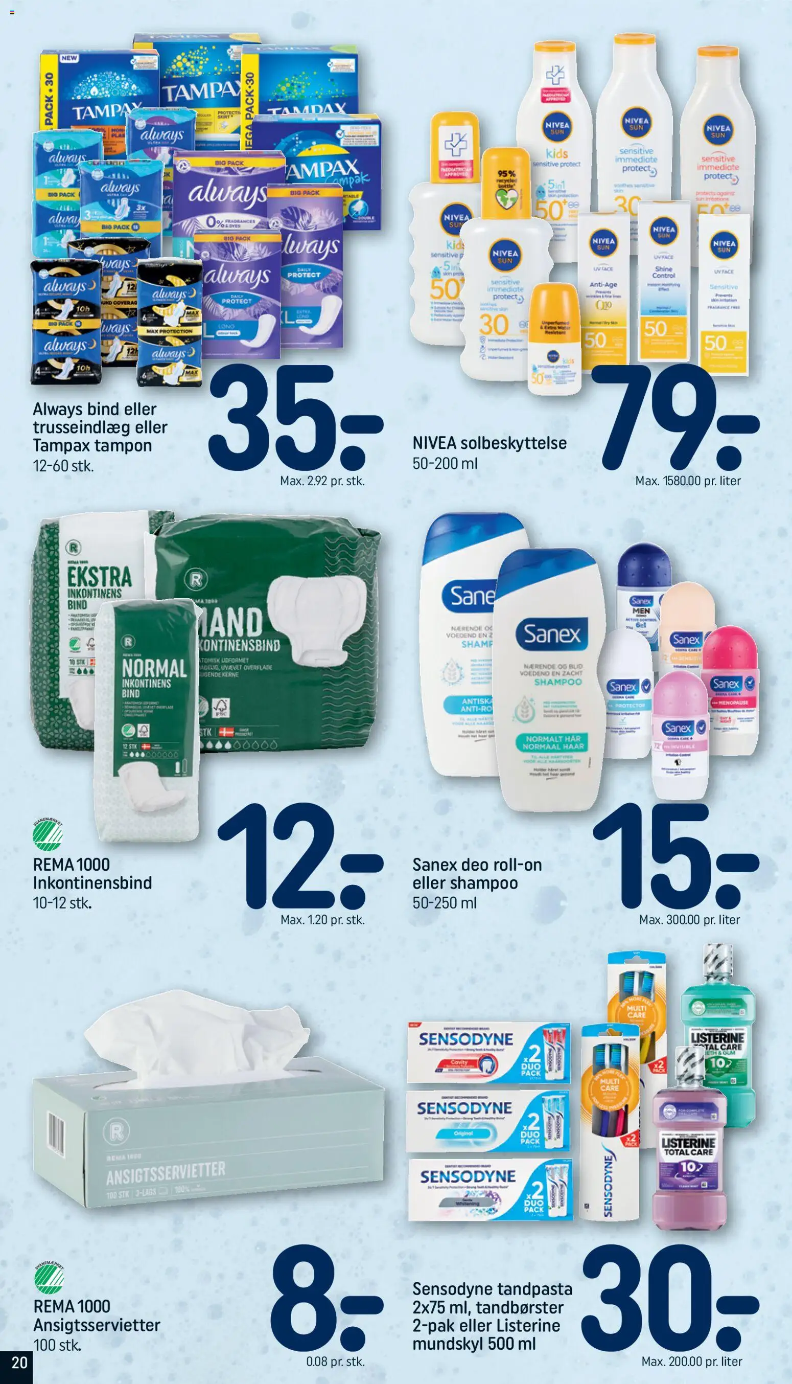 Rema 1000 tilbudsavis – gyldig fra 26.04.2026 | Side: 20 | Produkter: Shampoo, Tandpasta, Mundskyl