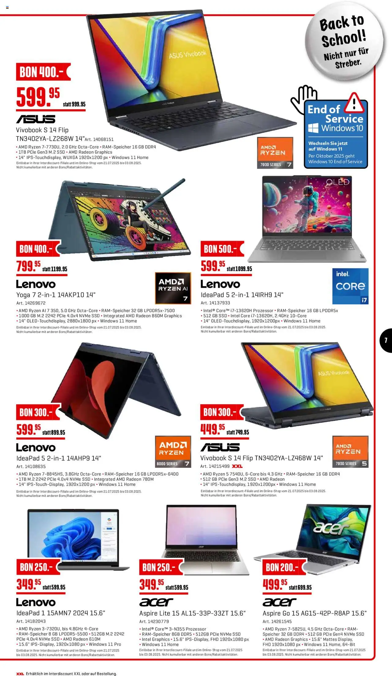Interdiscount Aktionen ab 21.07.2025 | Seite: 7 | Produkte: Lenovo