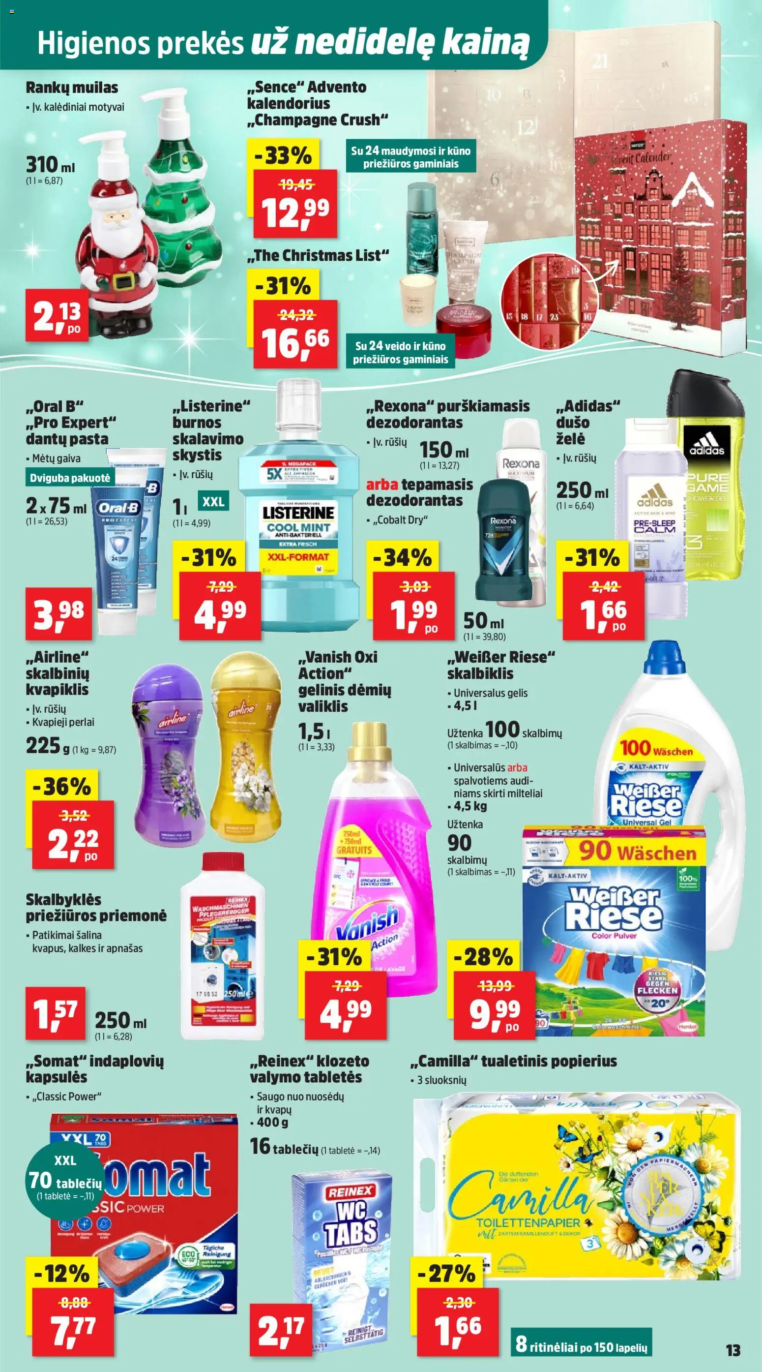Thomas Philipps akcijos nuo 03.11.2025 | Puslapis: 13 | Prekių: Wc, Muilas, Dezodorantas, Tualetinis popierius