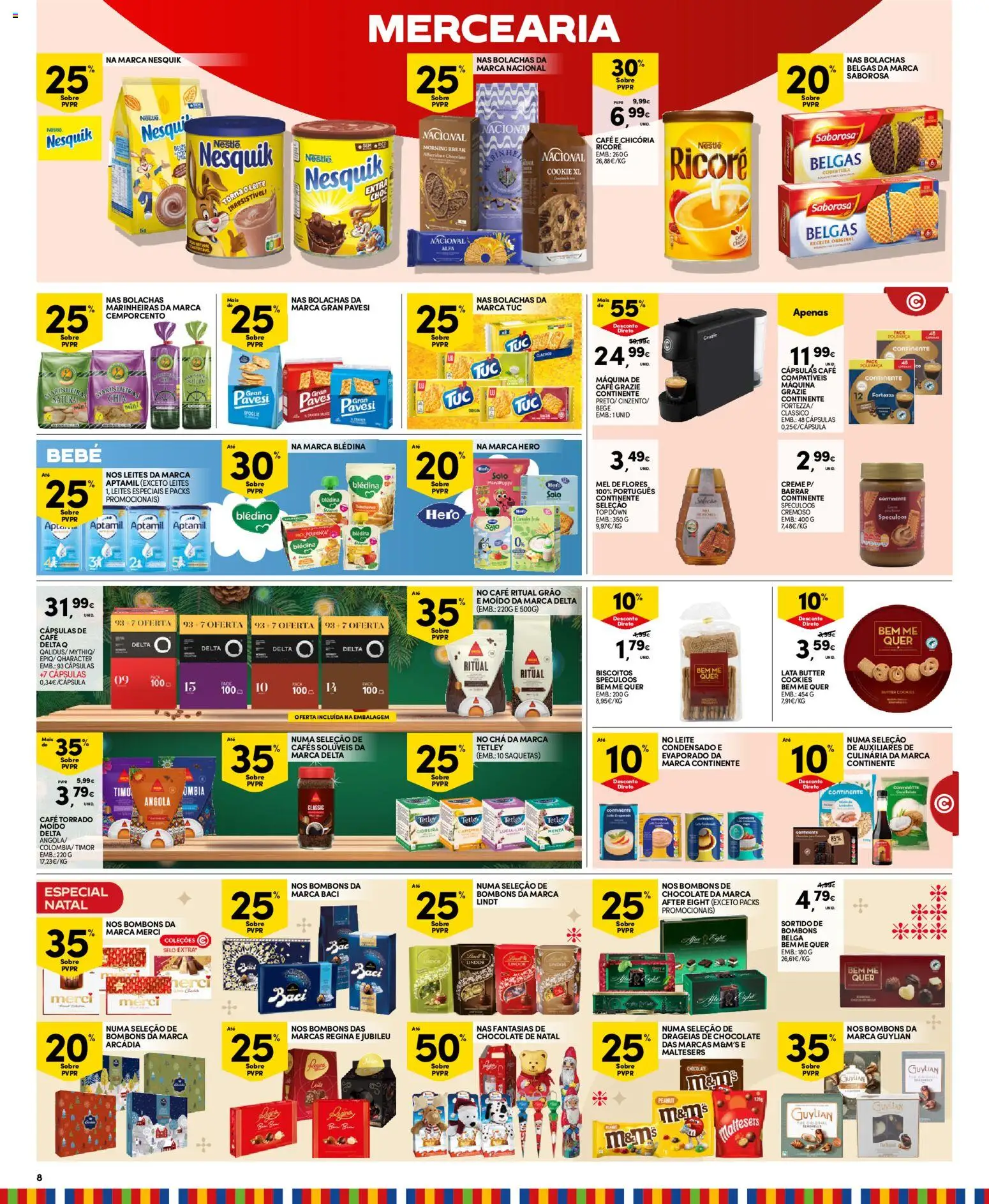 Continente - Madeira │ válido de 16.12.2025 | Página: 8 | Produtos: Flores, Leite, Café, Creme