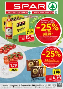 Vorschau von dem Prospekt - Spar Flugblatt - Vorarlberg gültig ab 14.08.2025