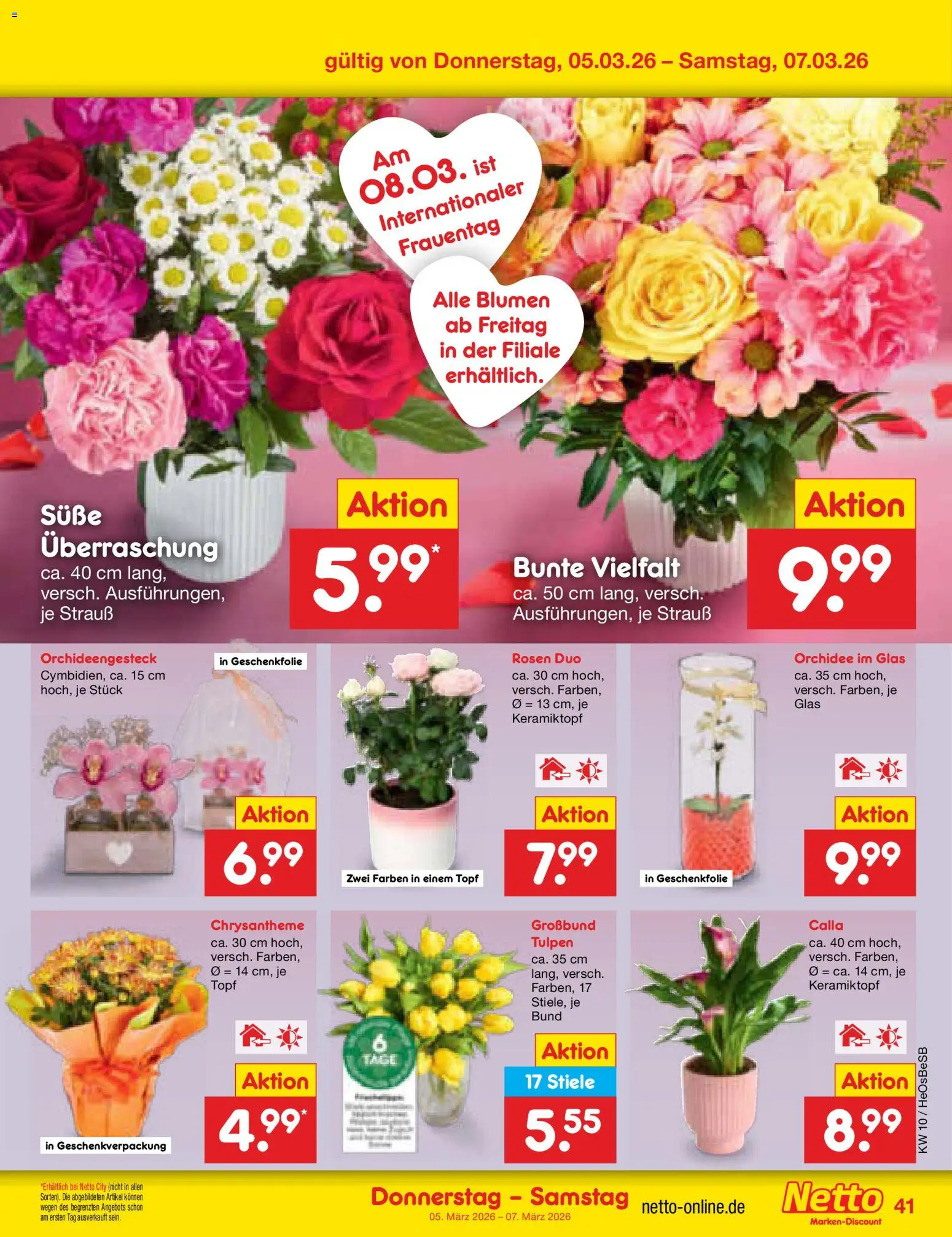 Netto Marken-Discount Prospekt 	 – gültig ab 02.03.2026 | Seite: 51 | Produkte: Orchidee, Blumen