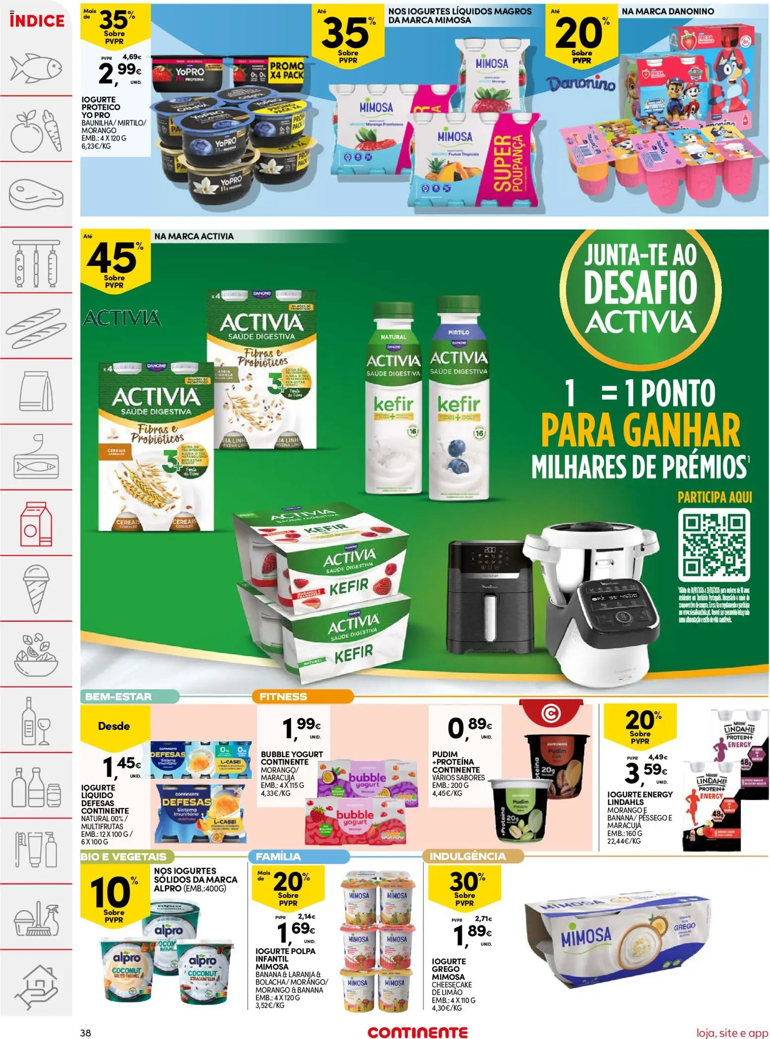 Continente folheto │ válido de 10.03.2026 | Página: 38 | Produtos: Banana, Pudim, Iogurte, Cereais